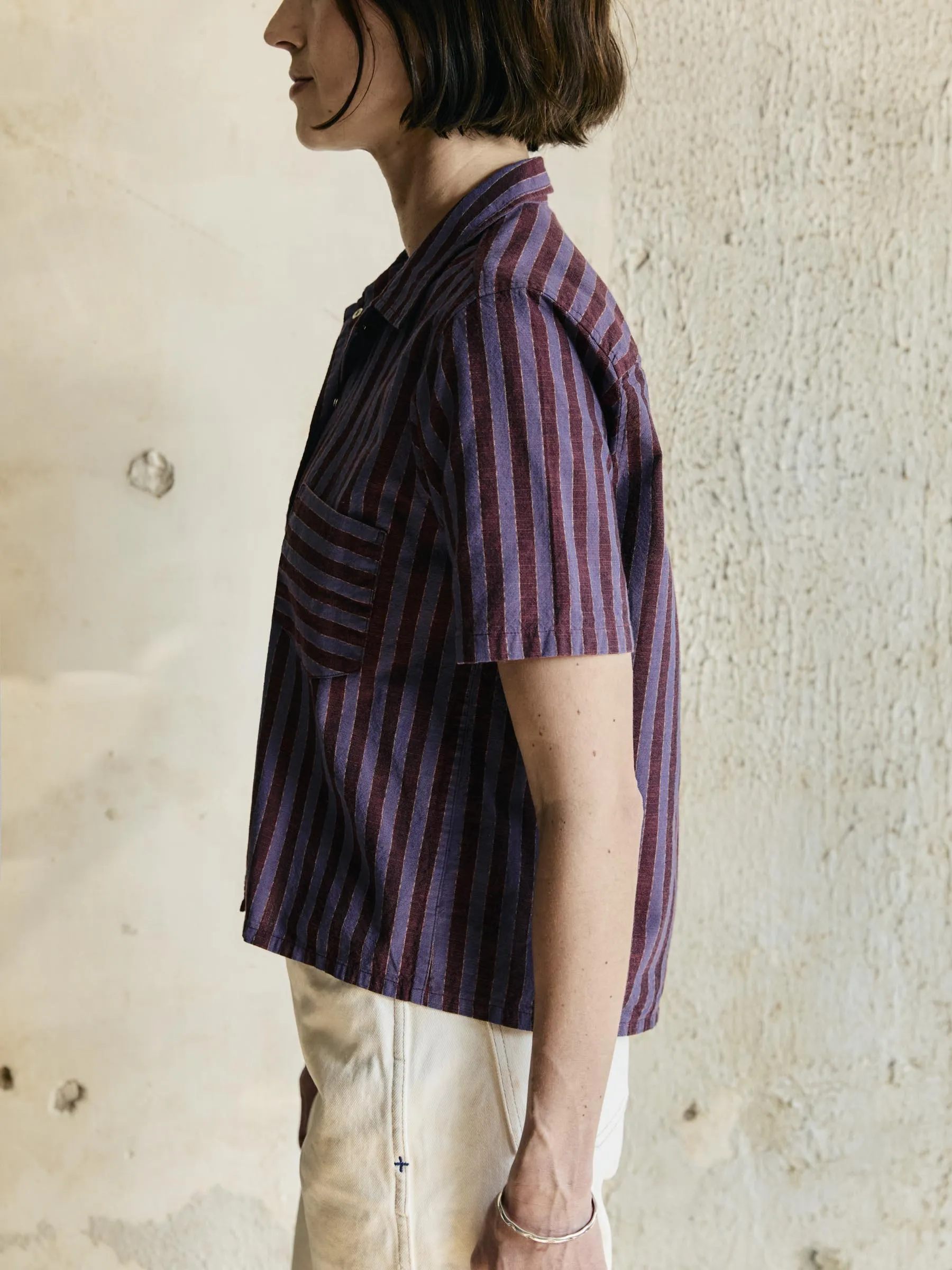 i+w x richter goods itajime stripe pearl snap sold by Imogene + Willie product image thumbnail 4