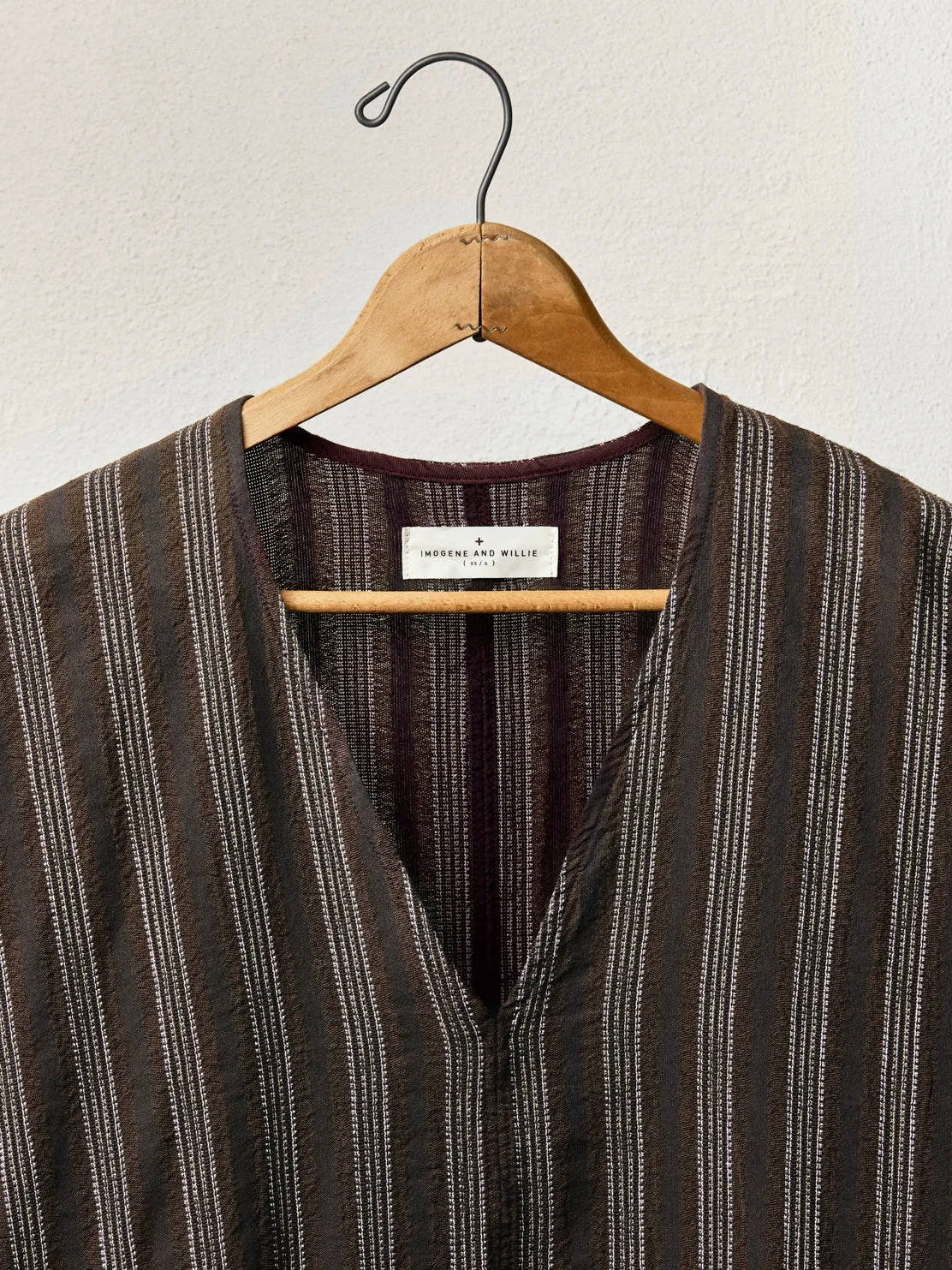 brown stripe caftan sold by Imogene + Willie product image thumbnail 2