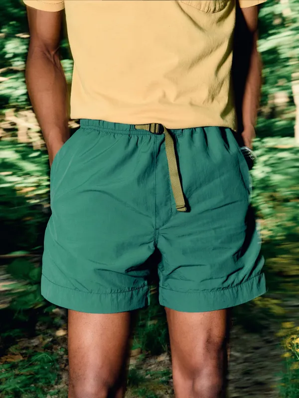 trail short in forest green made by Imogene + Willie