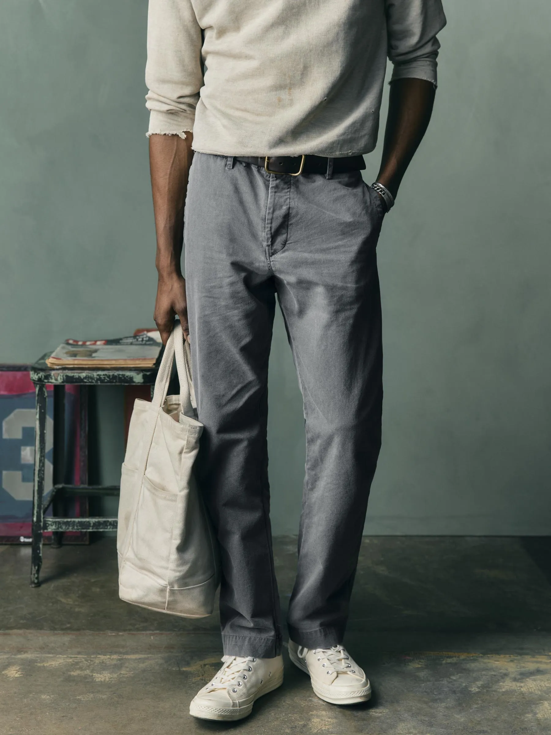 all american chino in faded black sold by Imogene + Willie