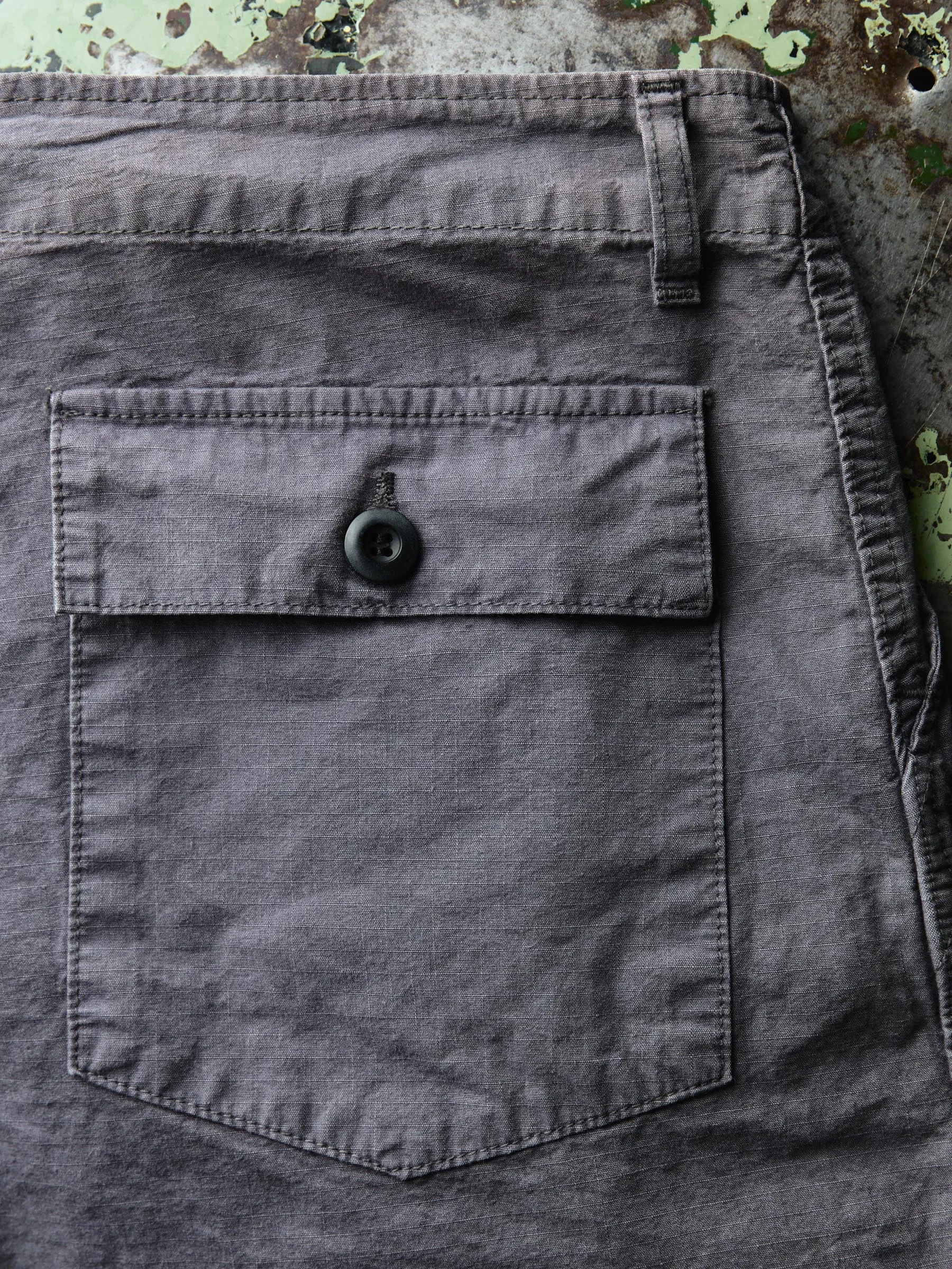 the ripstop fatigue short in sunfaded navy sold by Imogene + Willie product image thumbnail 3