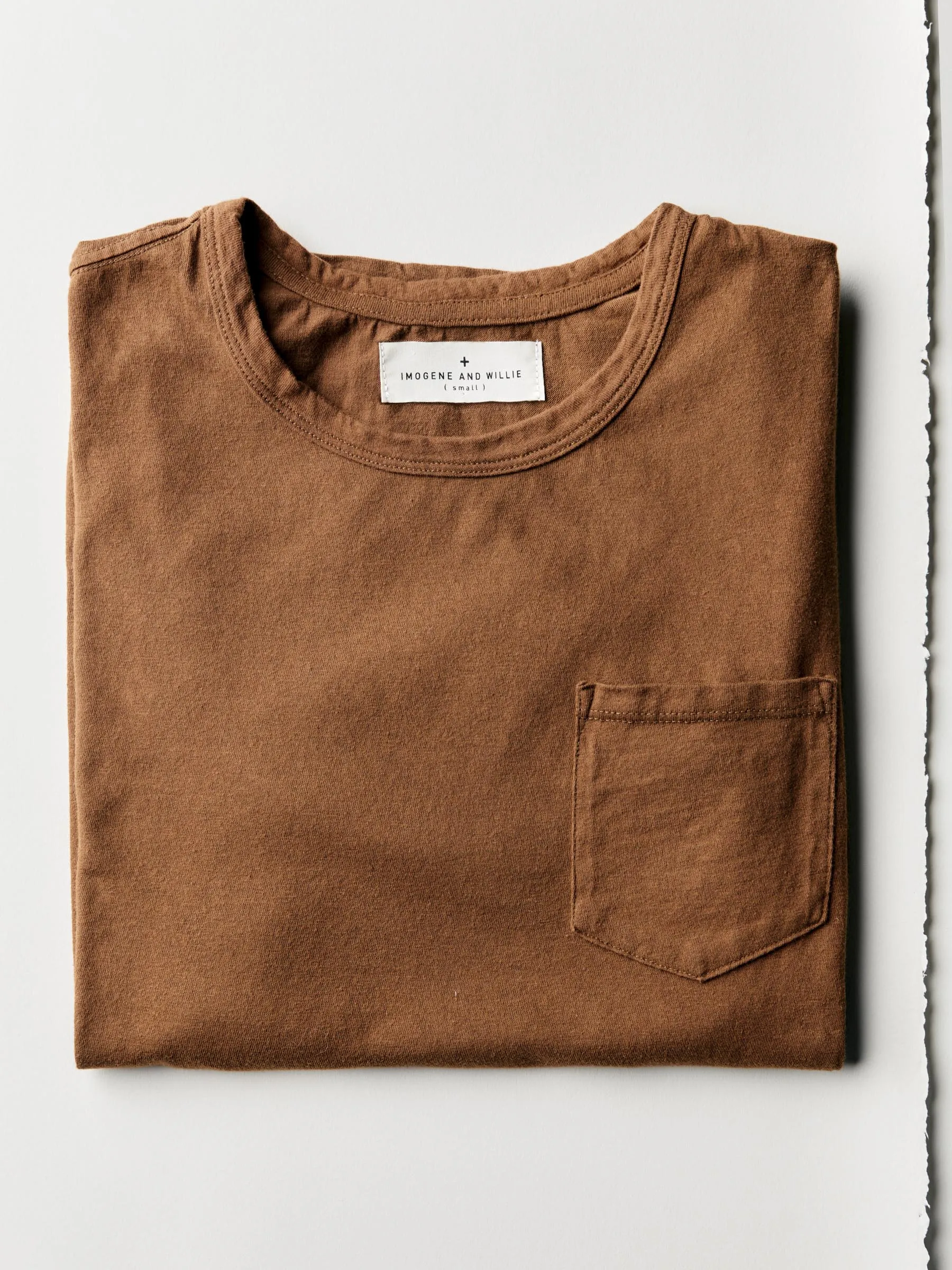 pocket tee in rust sold by Imogene + Willie product image thumbnail 3