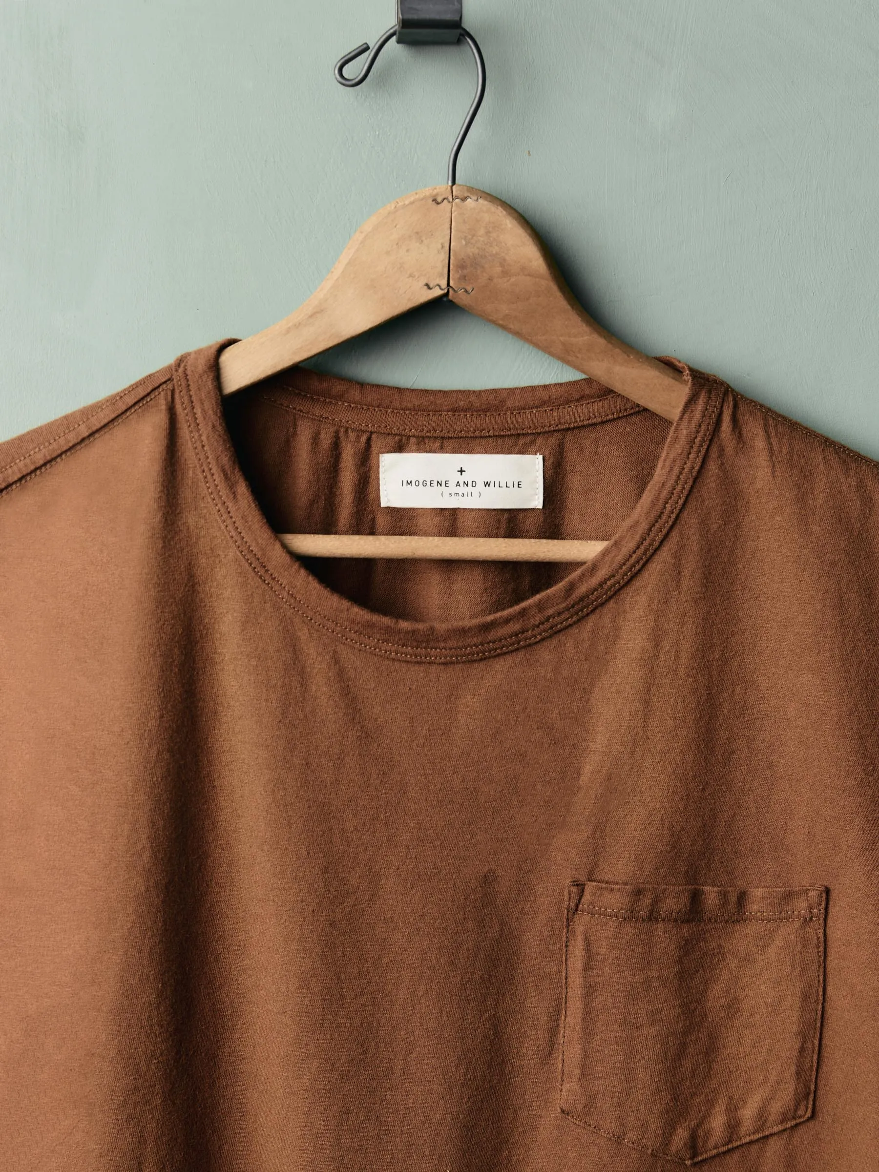 pocket tee in rust sold by Imogene + Willie product image thumbnail 2