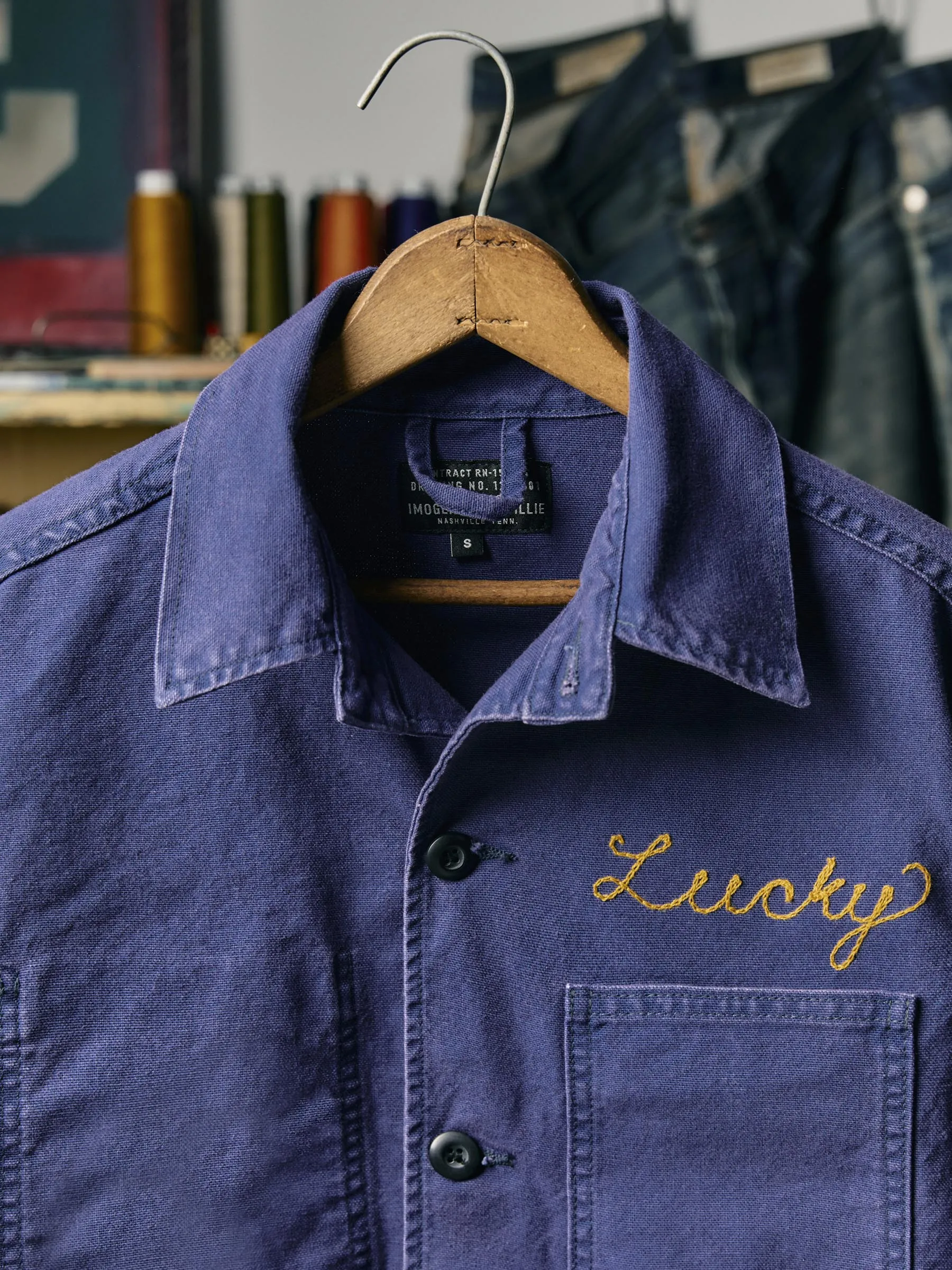 jack jacket french blue sold by Imogene + Willie product image thumbnail 3