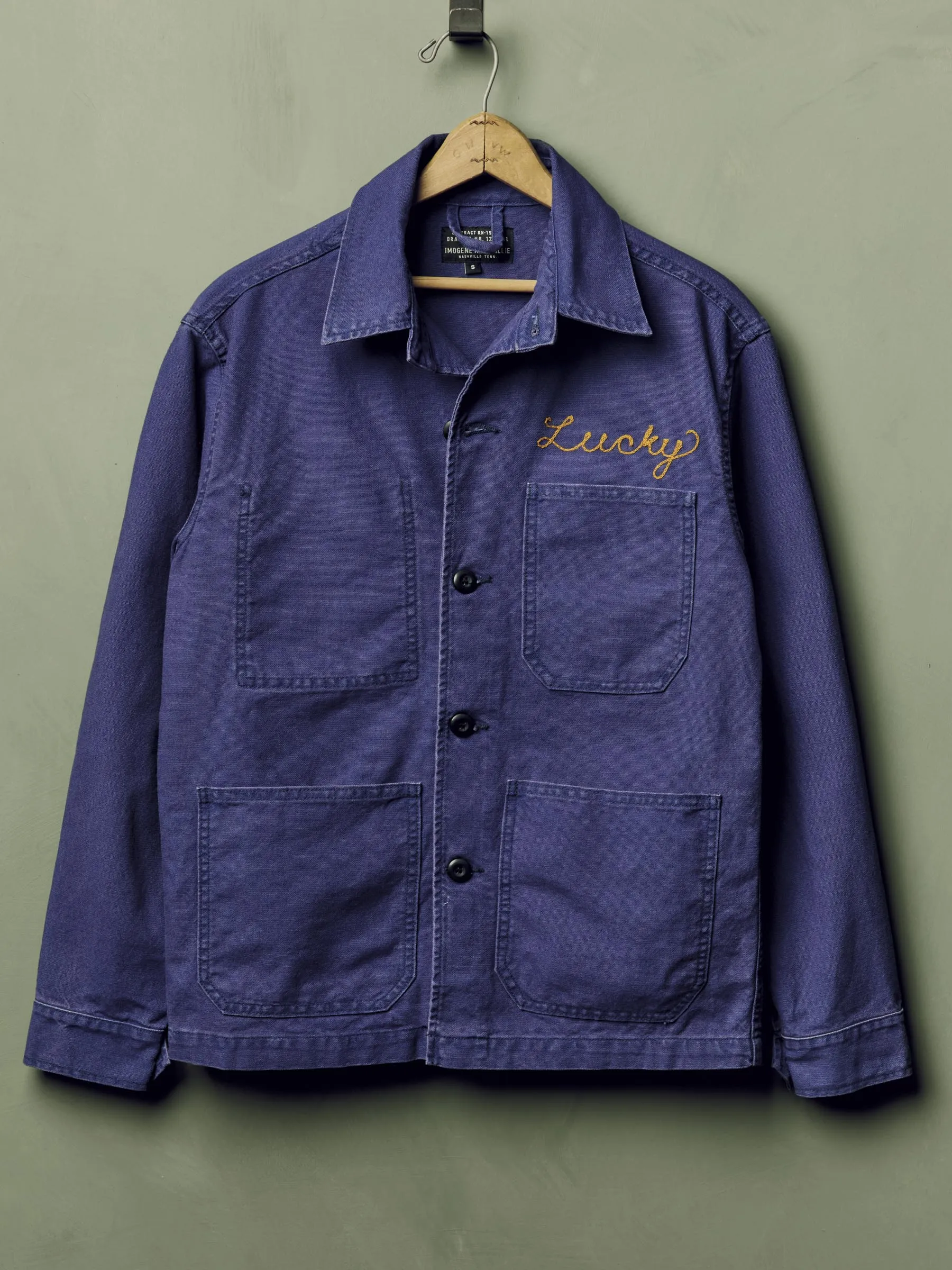 jack jacket french blue sold by Imogene + Willie