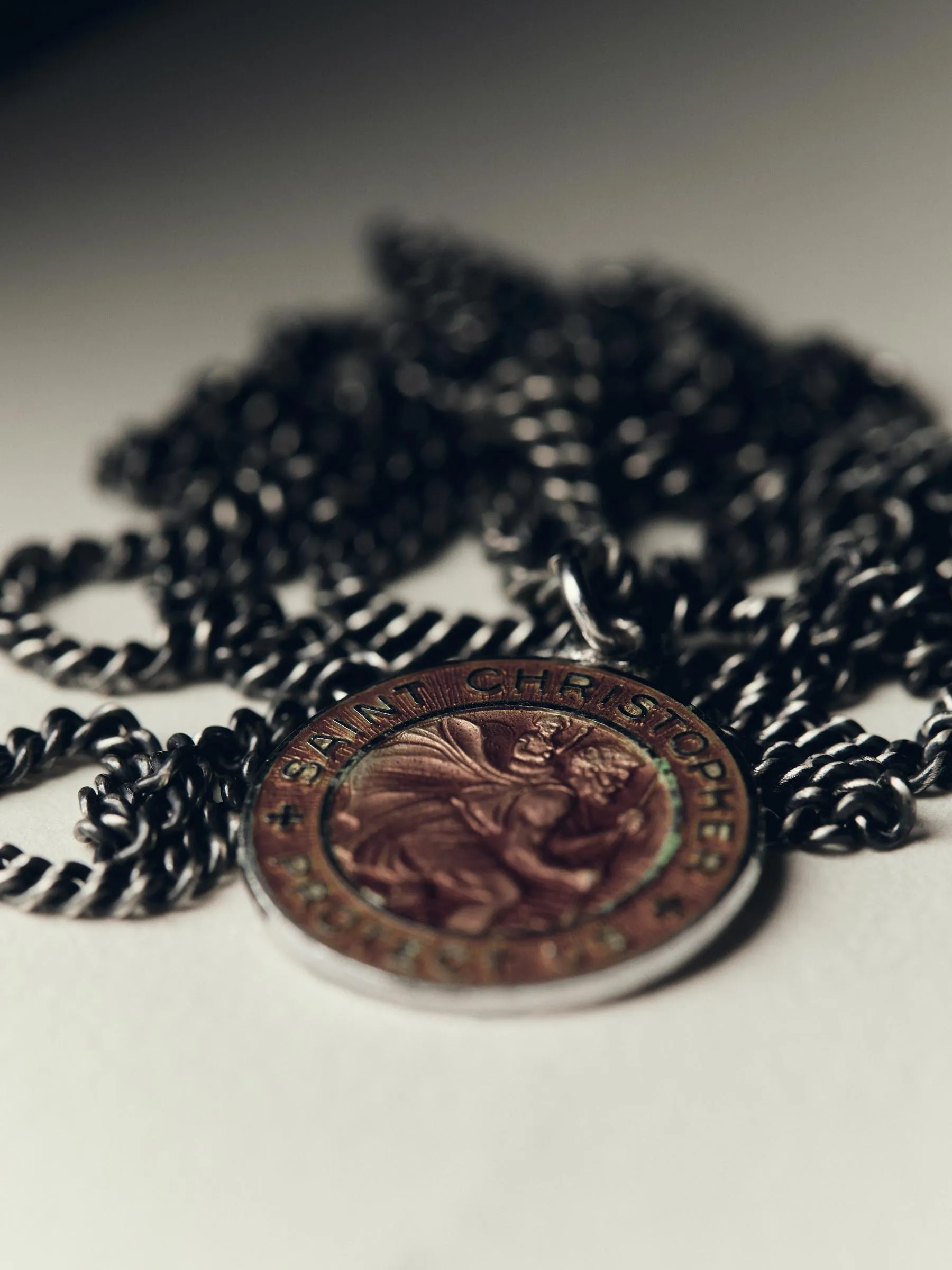 vintage "st. christopher" medal pendant sold by Imogene + Willie product image thumbnail 4