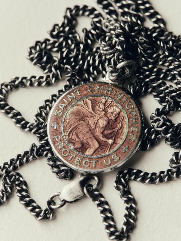 vintage "st. christopher" medal pendant made by Imogene + Willie