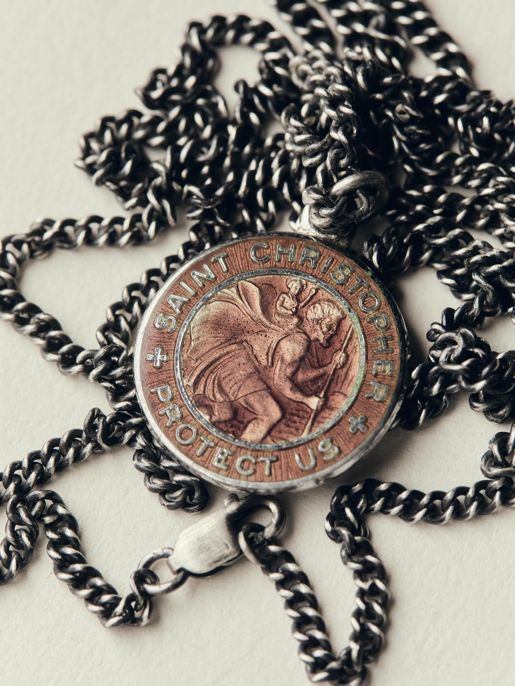 vintage "st. christopher" medal pendant sold by Imogene + Willie