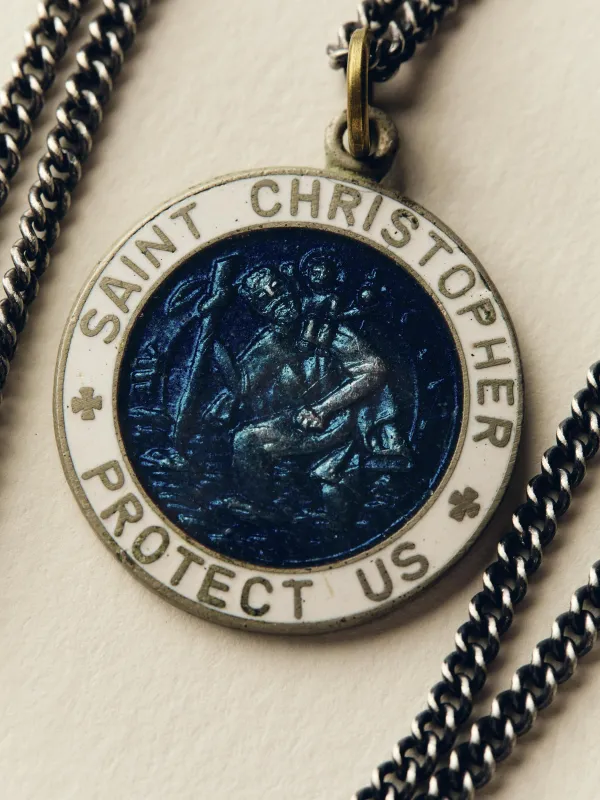 vintage "st. christopher" medal pendant made by Imogene + Willie