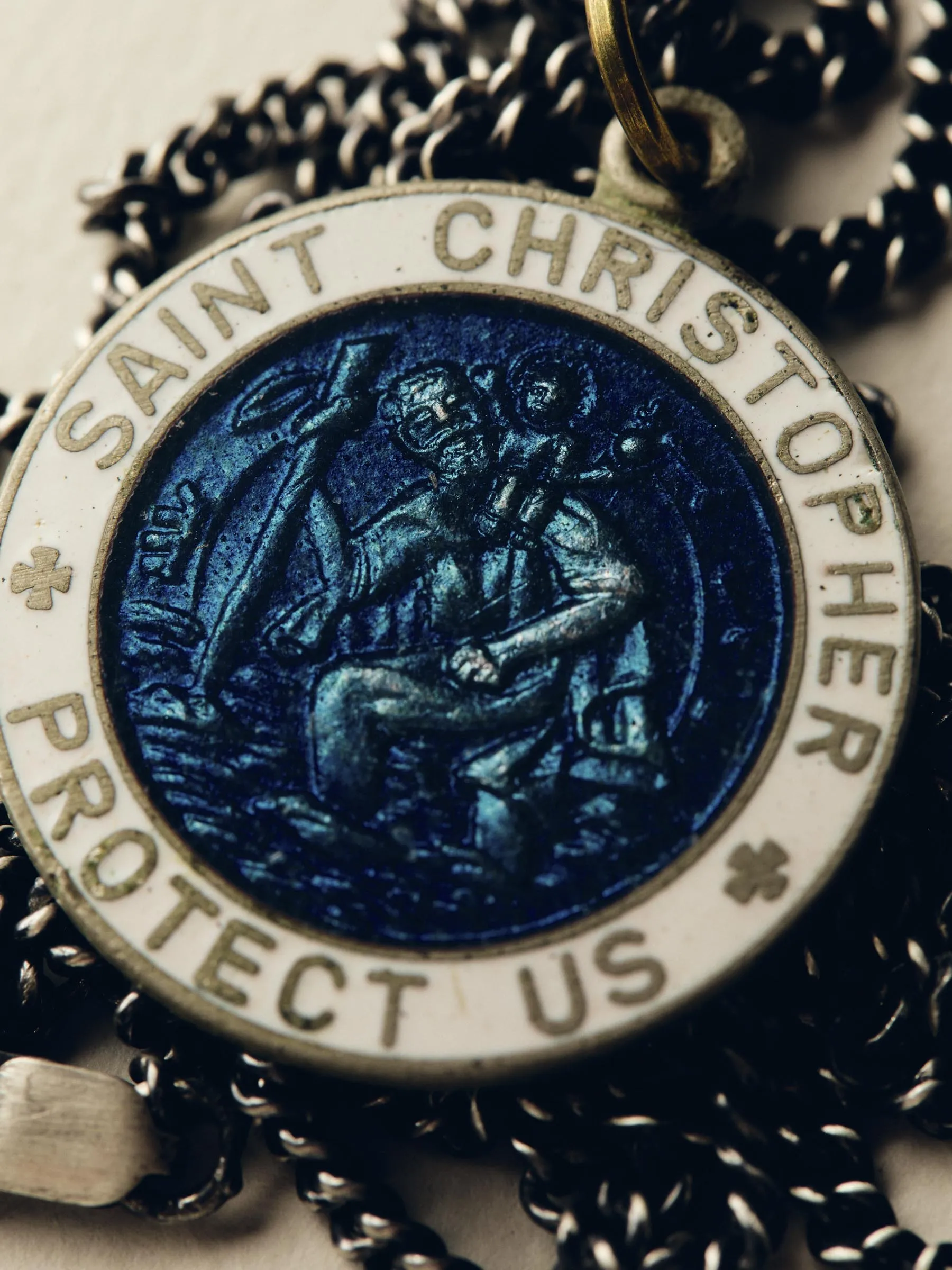 vintage "st. christopher" medal pendant sold by Imogene + Willie product image thumbnail 2