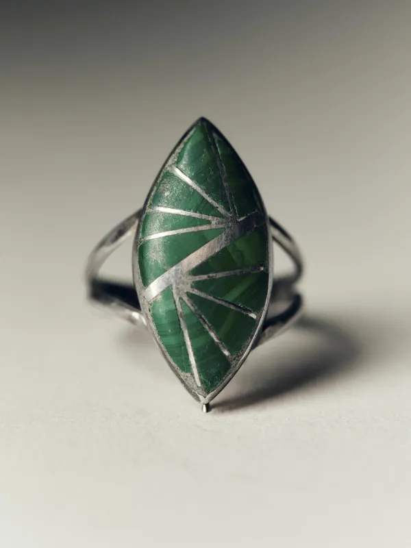 vintage zuni channel inlay ring made by Imogene + Willie