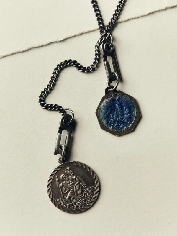 vintage "st. christopher" medal pendant made by Imogene + Willie
