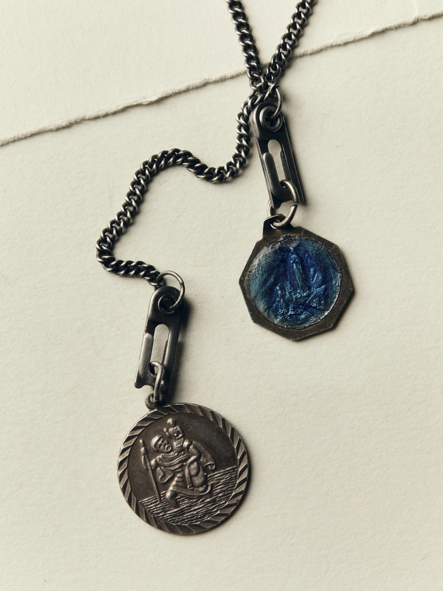 vintage "st. christopher" medal pendant sold by Imogene + Willie