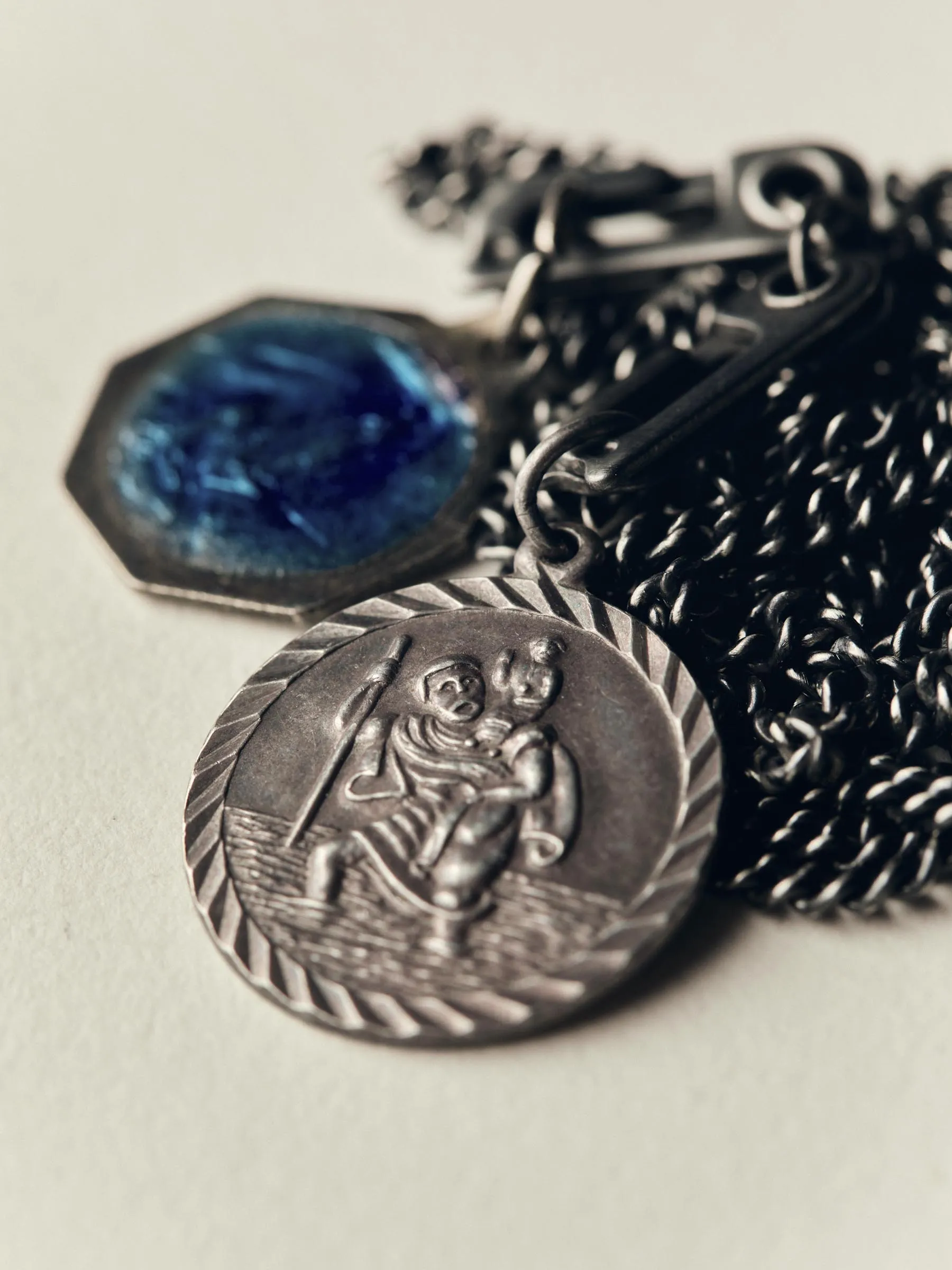 vintage "st. christopher" medal pendant sold by Imogene + Willie product image thumbnail 2