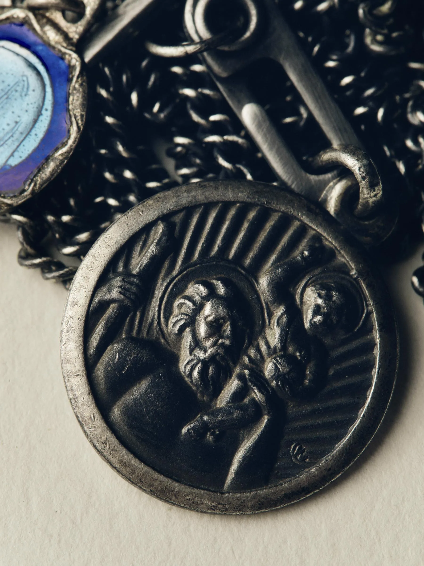 vintage "st. christopher" medal pendant sold by Imogene + Willie product image thumbnail 4