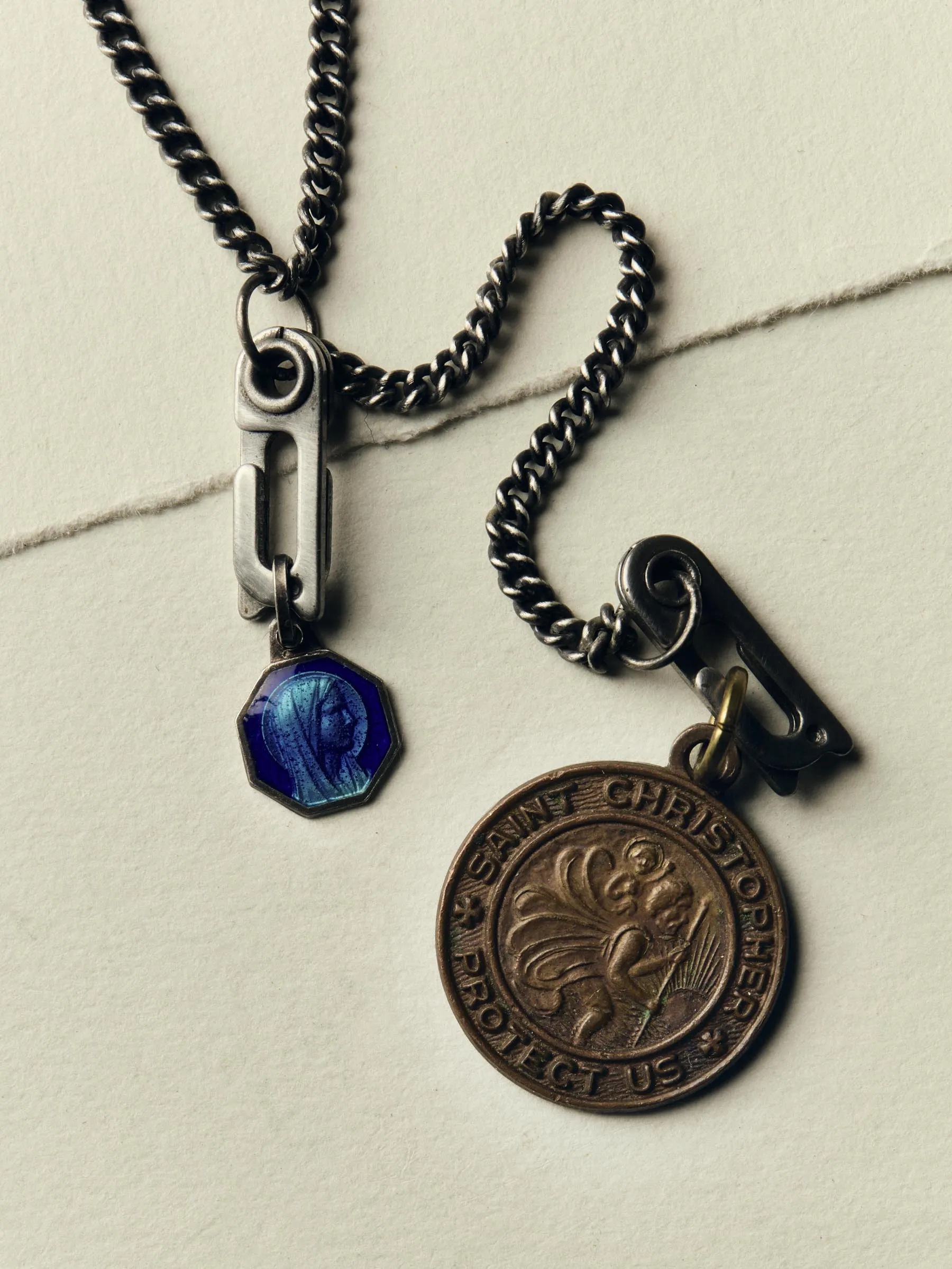 vintage "st. christopher" medal pendant sold by Imogene + Willie product image thumbnail 4