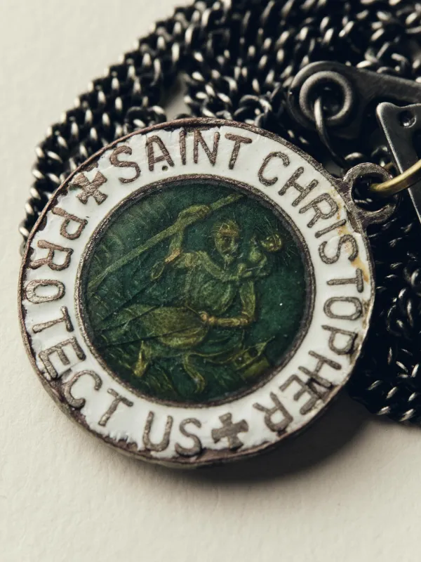 vintage "st. christopher" medal pendant made by Imogene + Willie