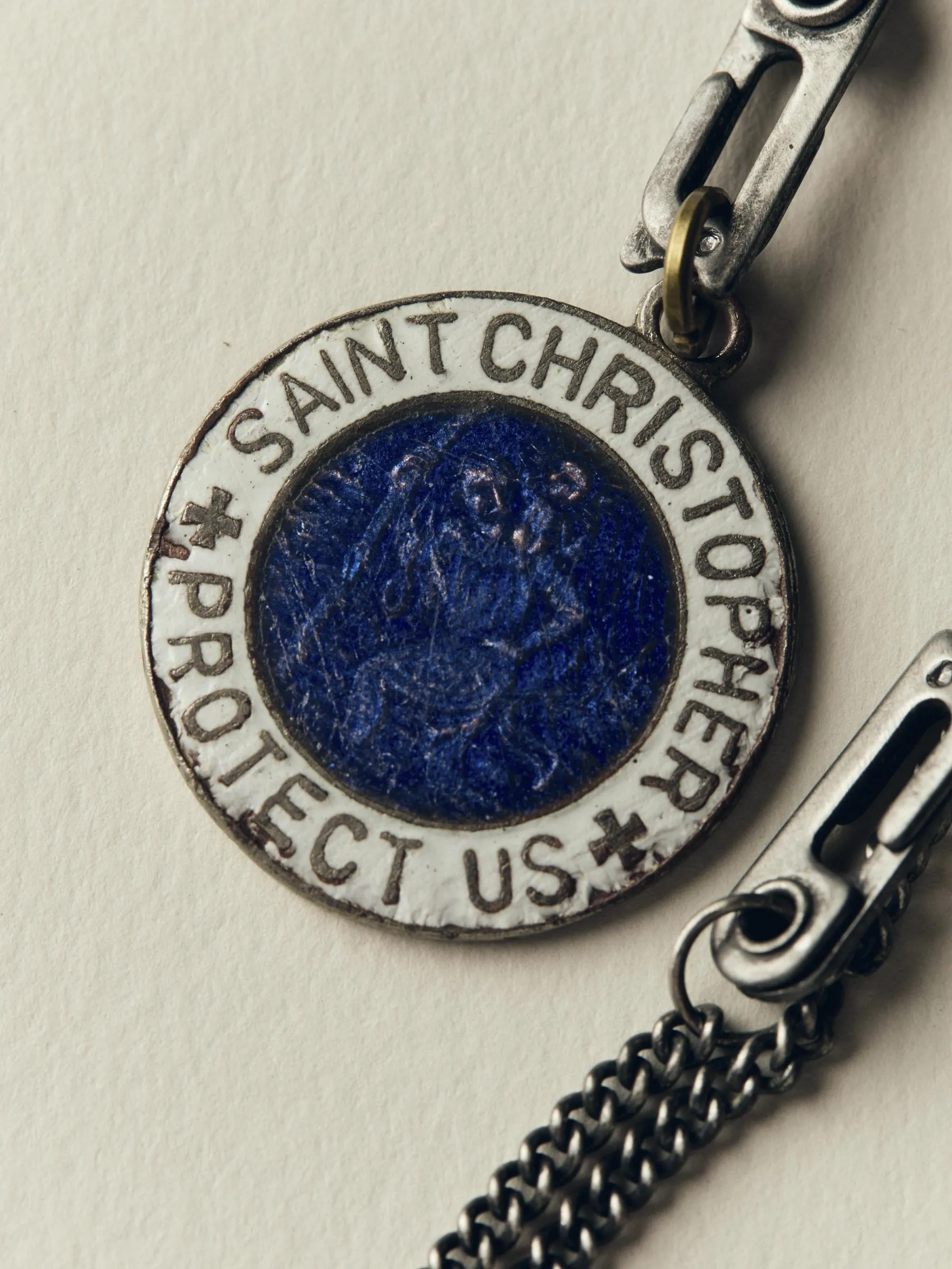 vintage "st. christopher" medal pendant sold by Imogene + Willie product image thumbnail 2