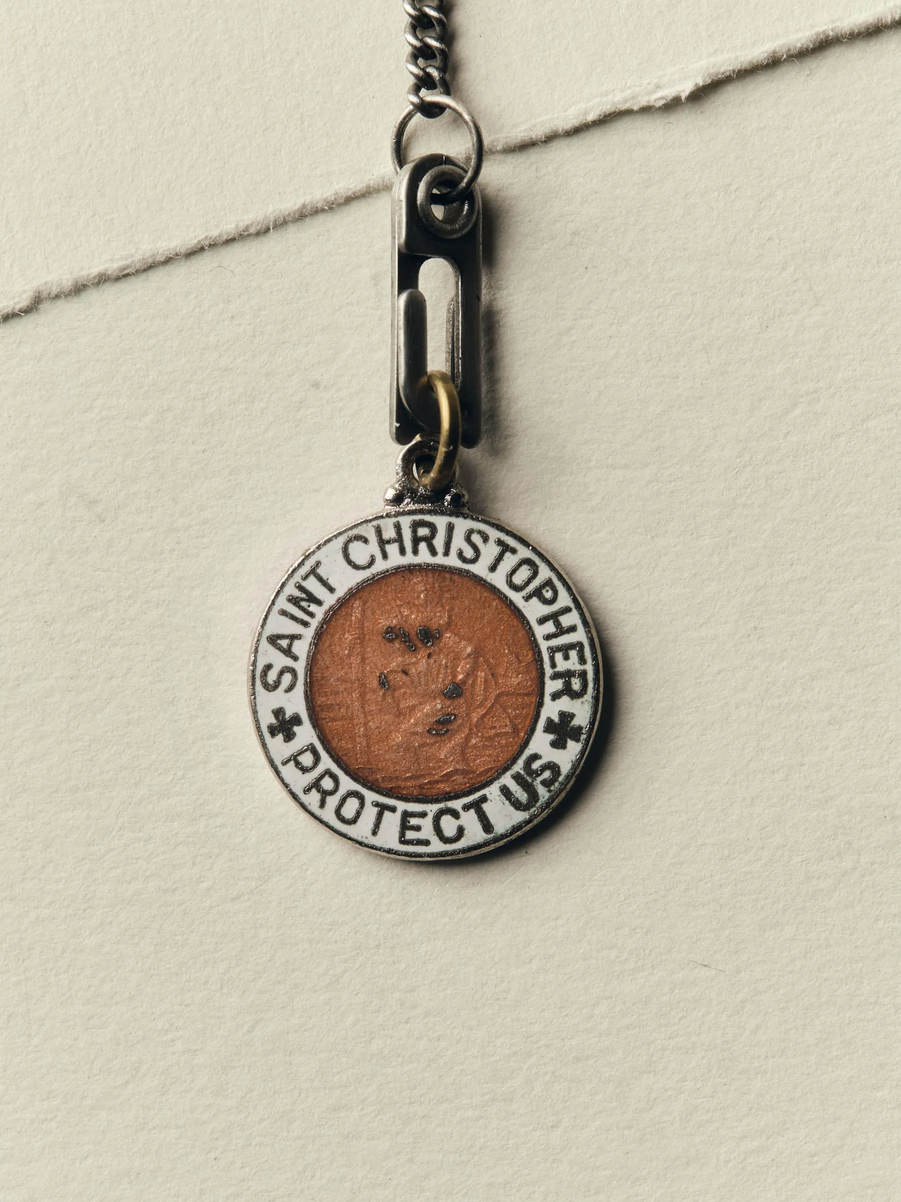 vintage "st. christopher" medal pendant sold by Imogene + Willie product image thumbnail 4
