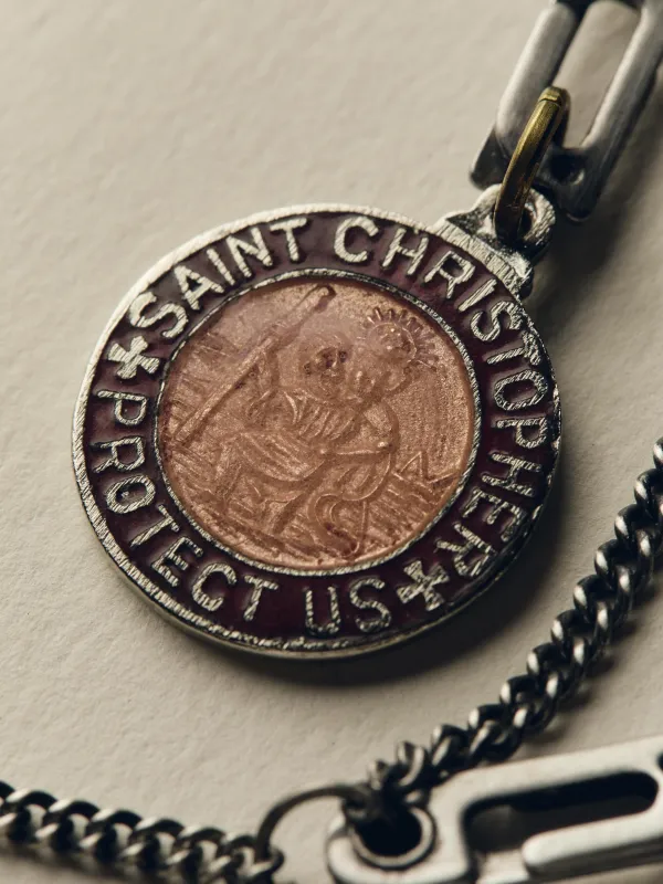 vintage "st. christopher" medal pendant made by Imogene + Willie