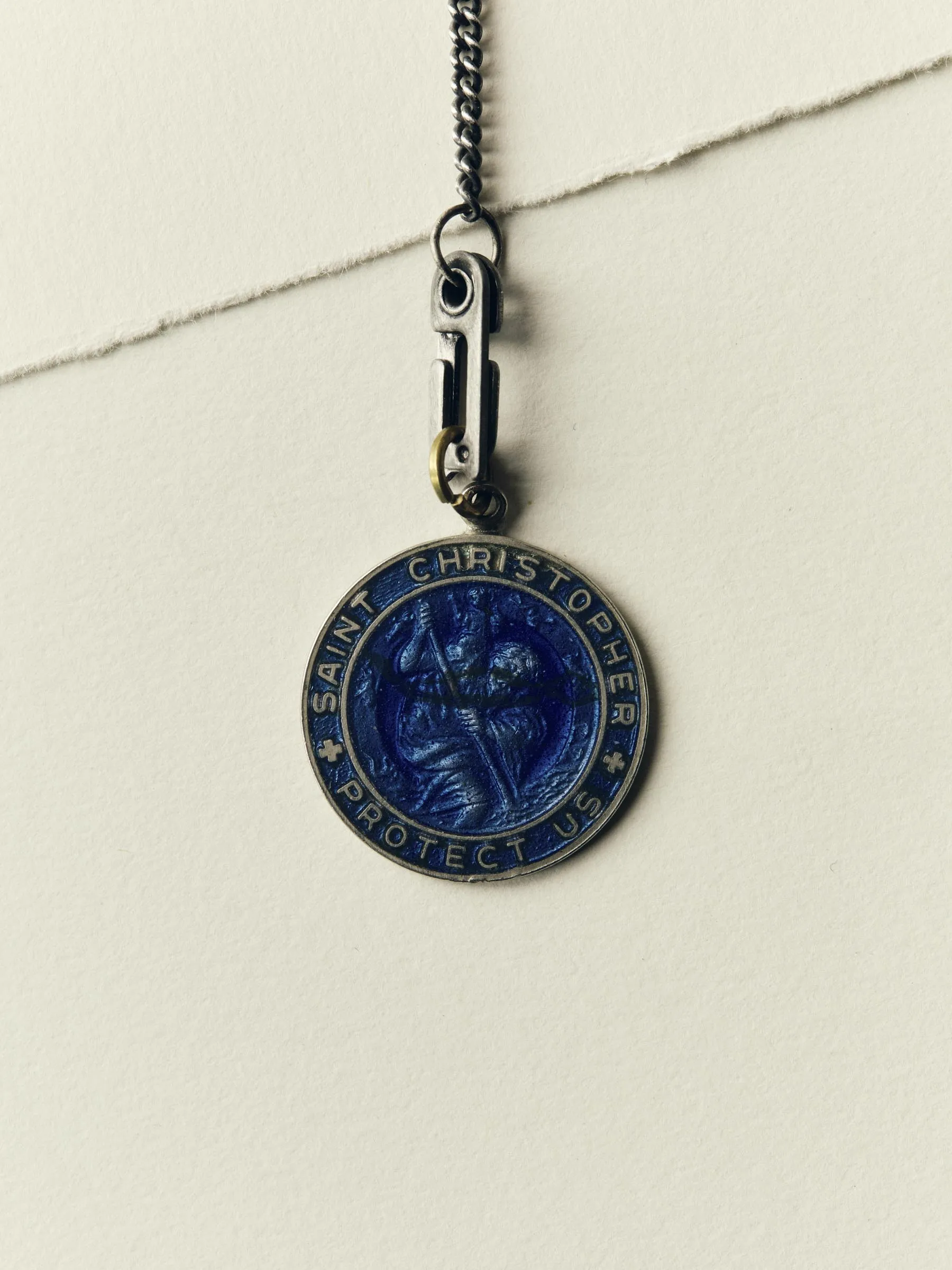 vintage "st. christopher" medal pendant sold by Imogene + Willie product image thumbnail 3