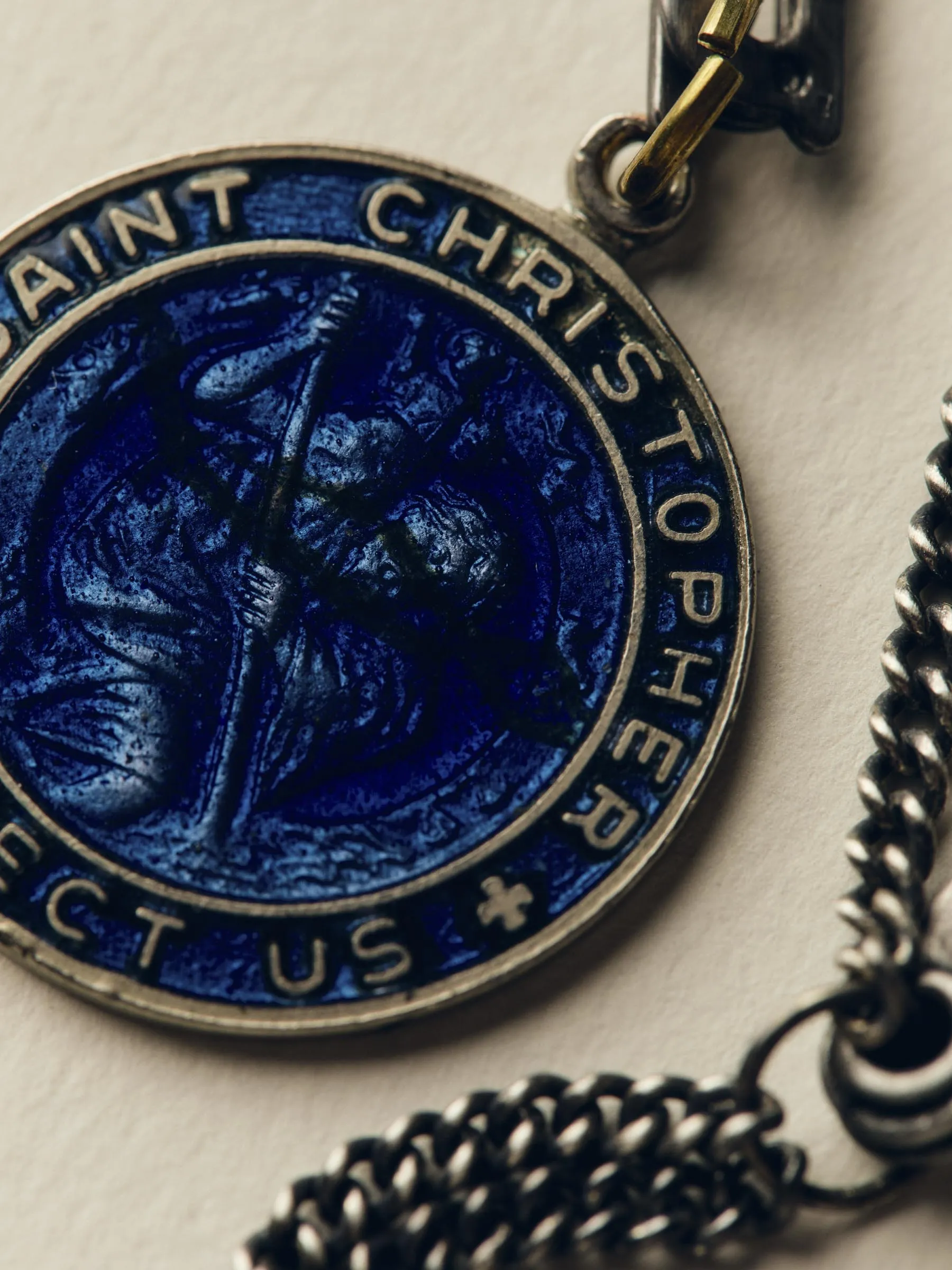 vintage "st. christopher" medal pendant sold by Imogene + Willie product image thumbnail 4