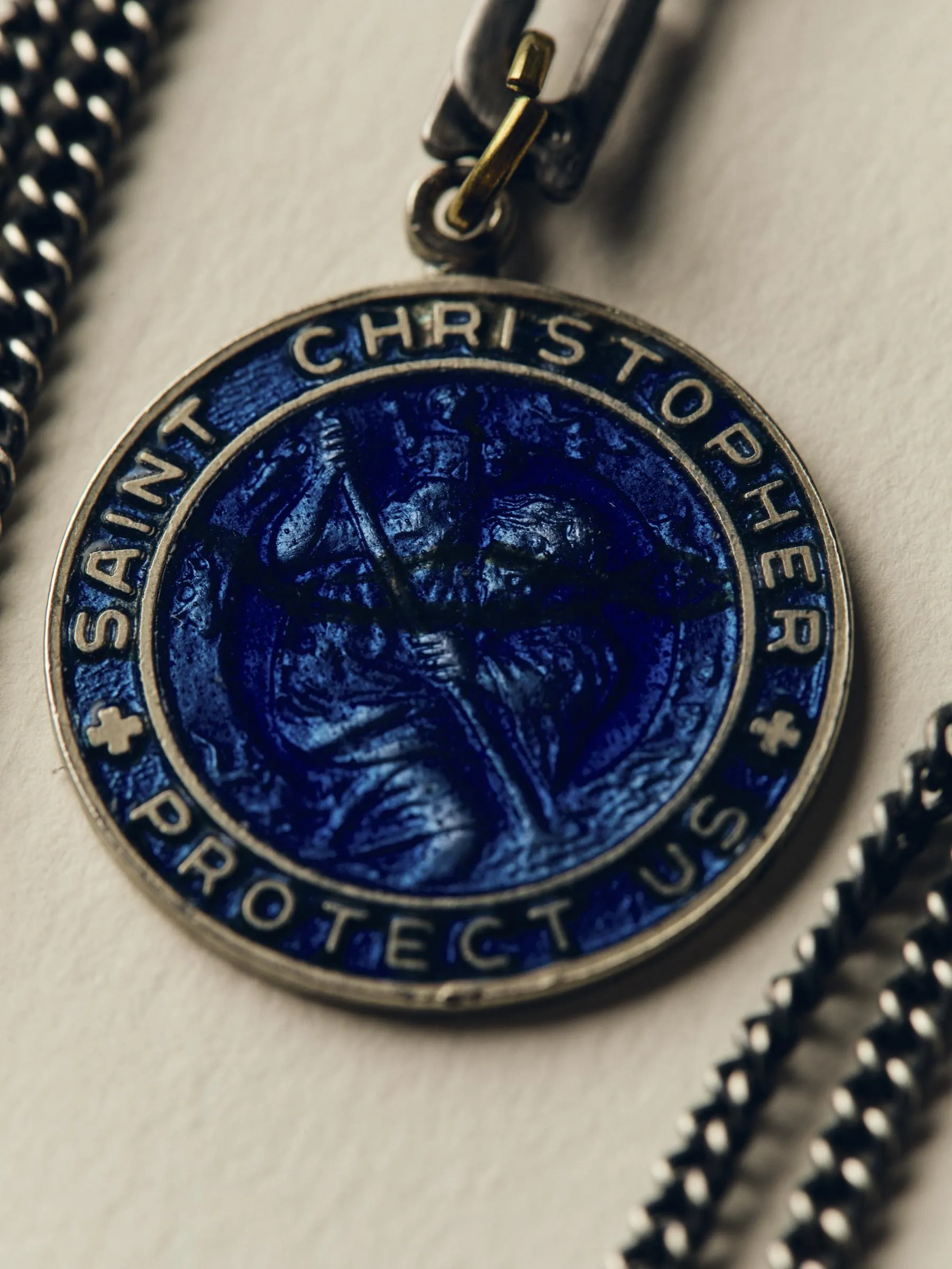 vintage "st. christopher" medal pendant sold by Imogene + Willie