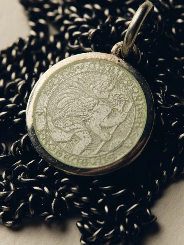 vintage "st. christopher" medal pendant made by Imogene + Willie