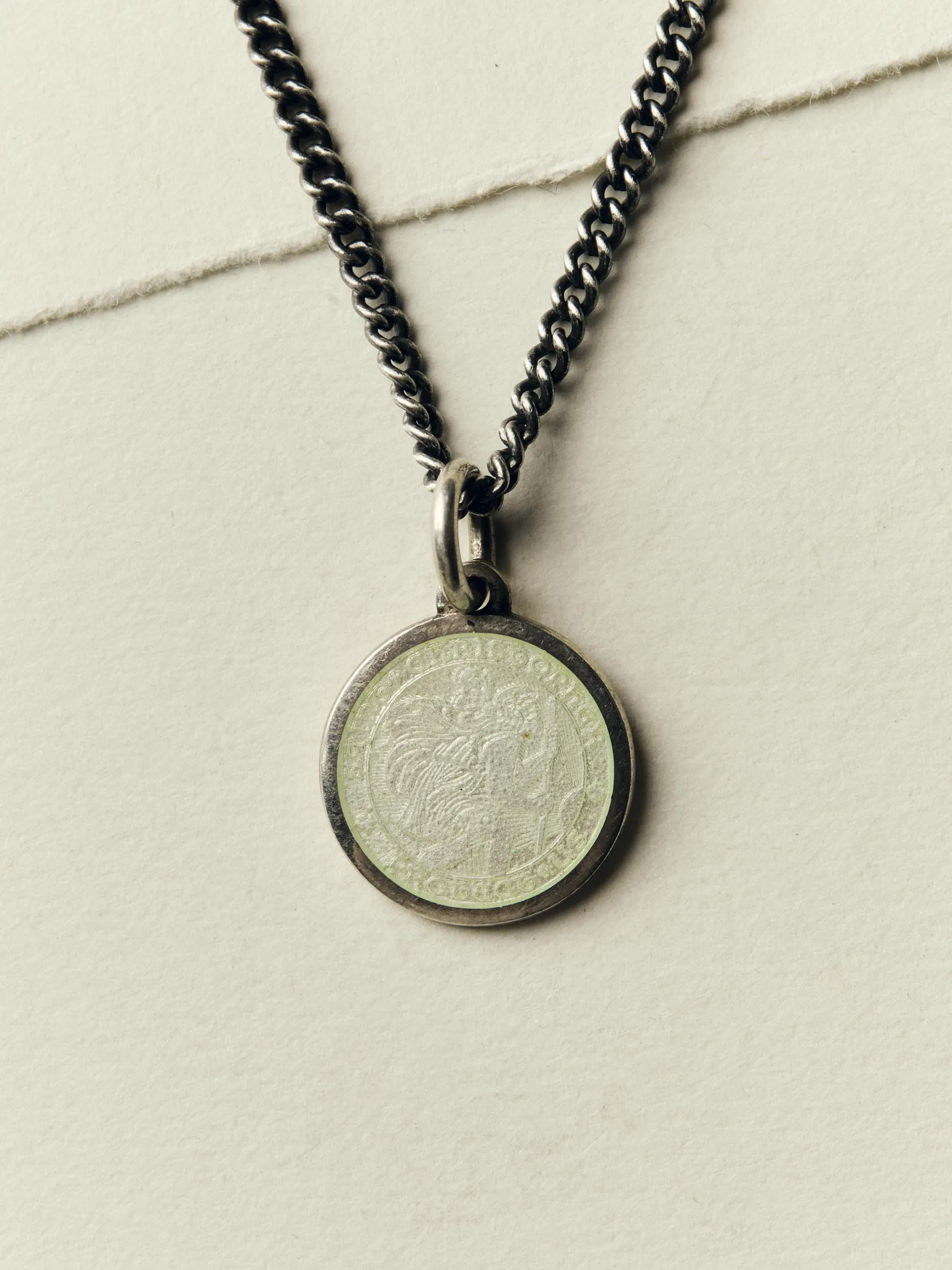 vintage "st. christopher" medal pendant sold by Imogene + Willie product image thumbnail 3