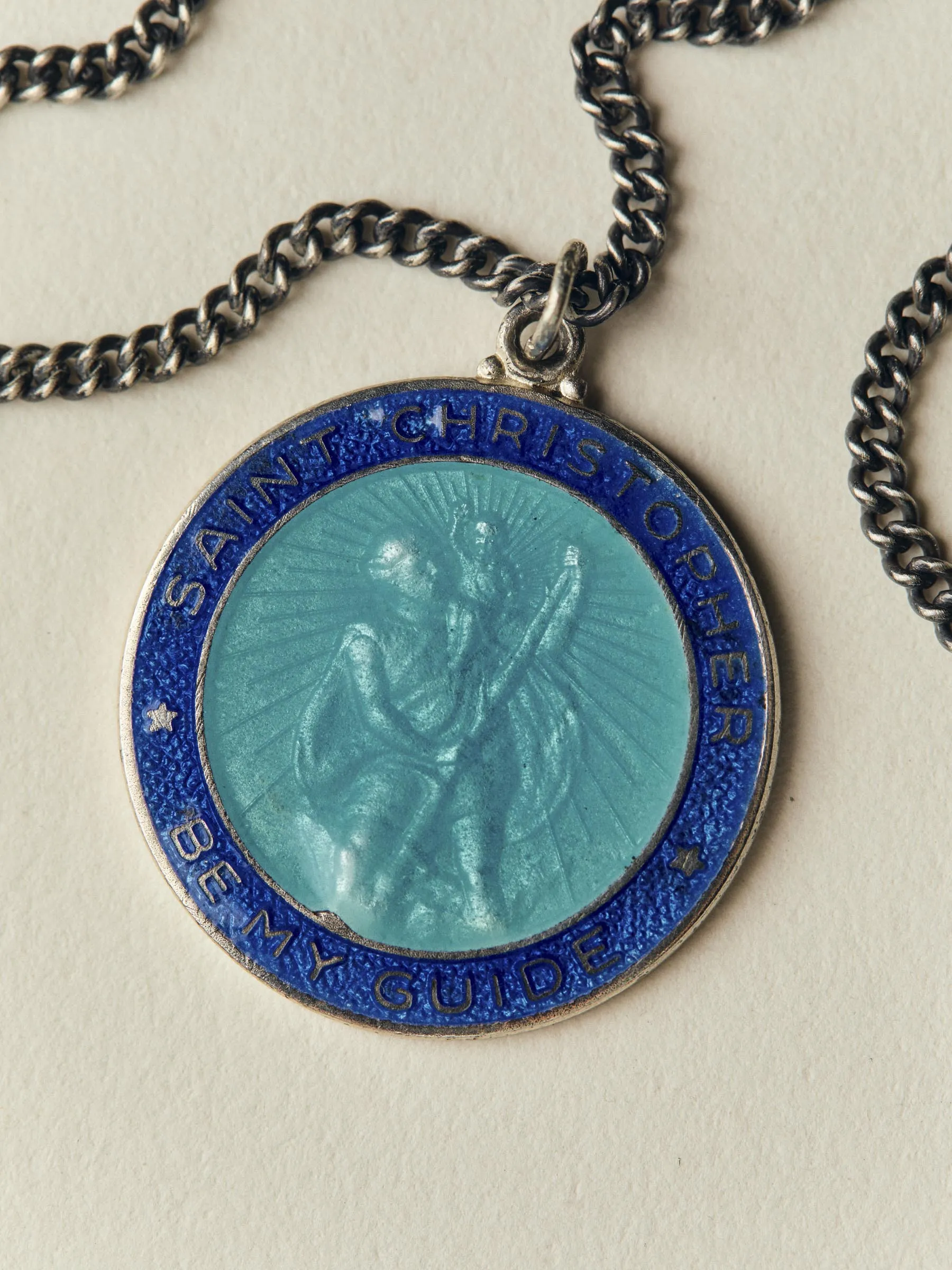 vintage "st. christopher" medal pendant sold by Imogene + Willie