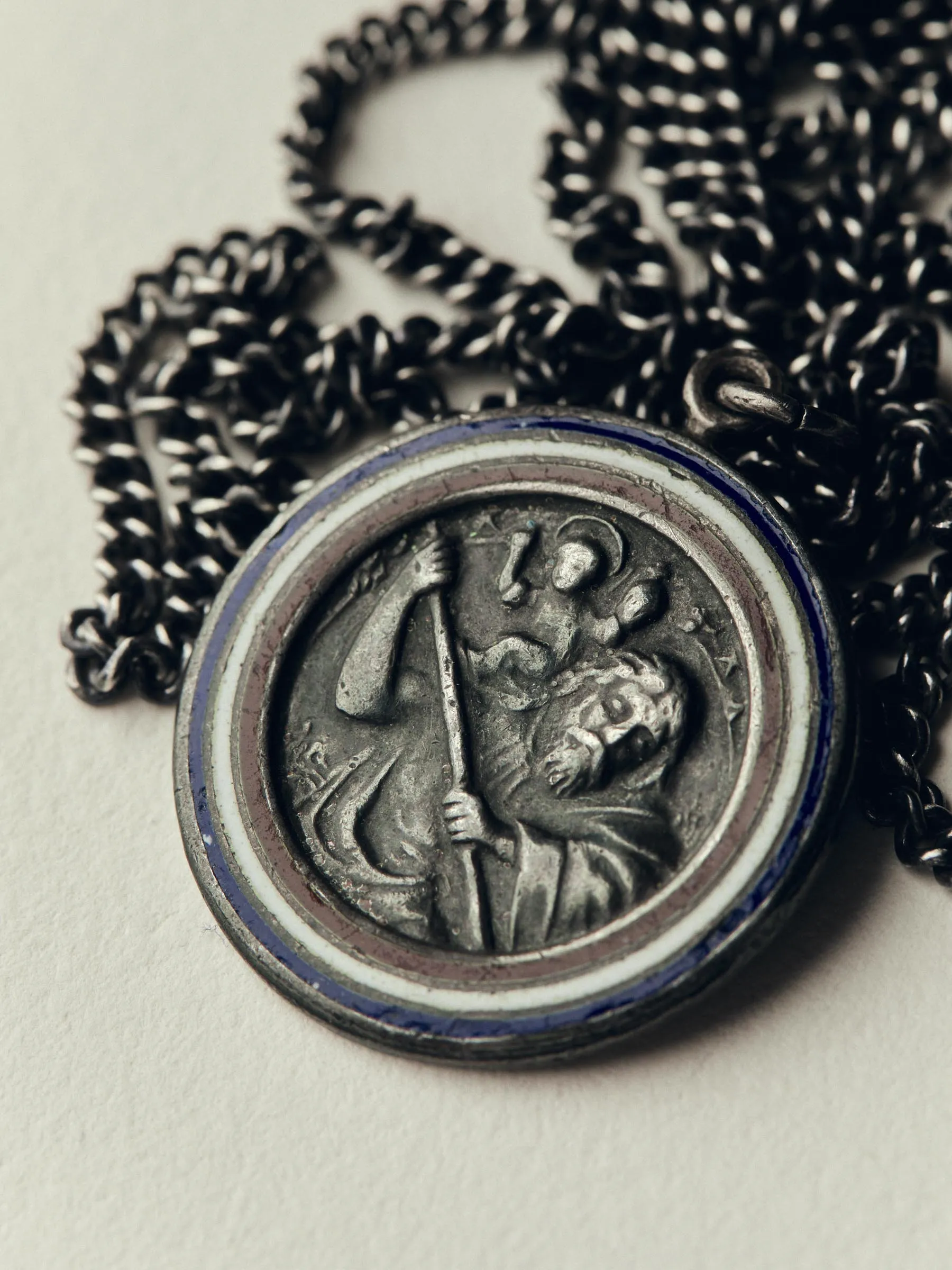vintage "st. christopher" medal pendant sold by Imogene + Willie