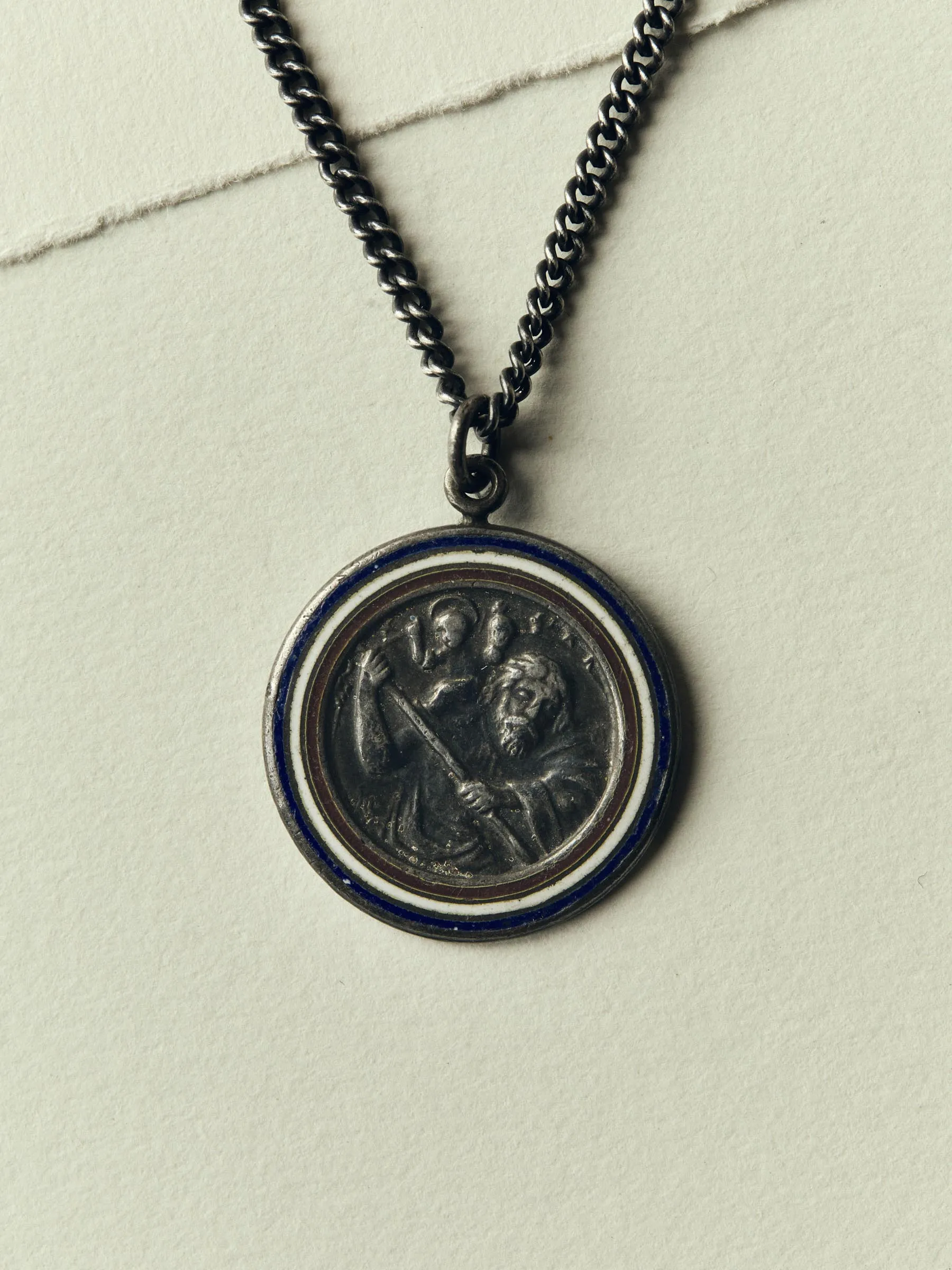 vintage "st. christopher" medal pendant sold by Imogene + Willie product image thumbnail 2