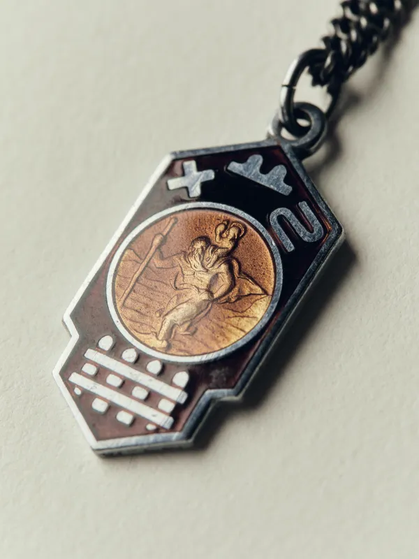 vintage "st. christopher" medal pendant made by Imogene + Willie