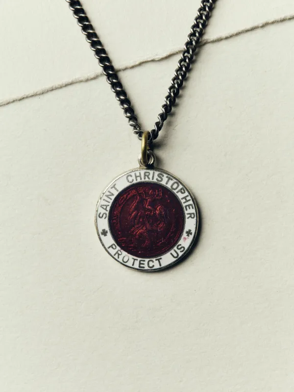vintage "st. christopher" medal pendant made by Imogene + Willie