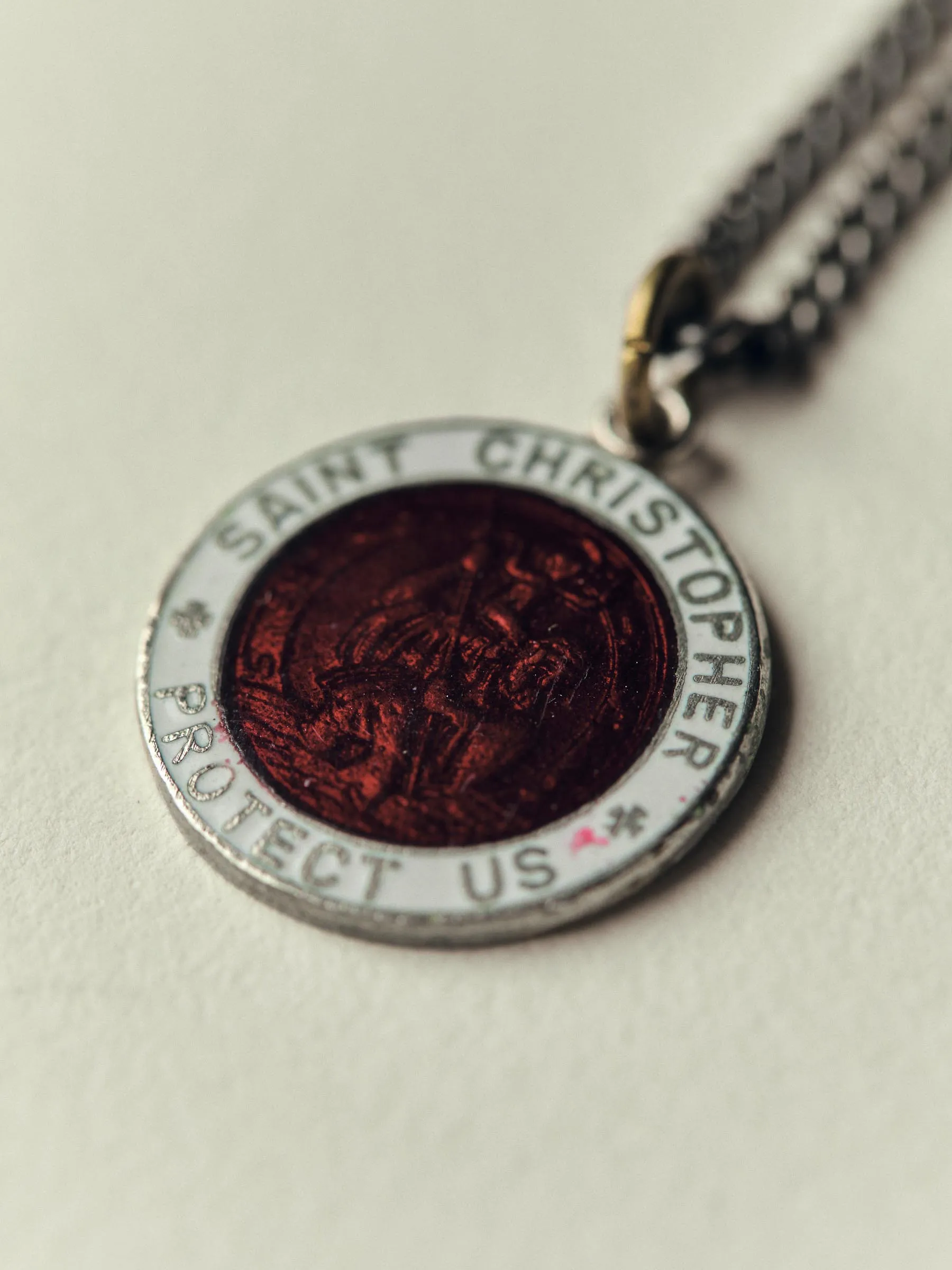 vintage "st. christopher" medal pendant sold by Imogene + Willie product image thumbnail 2