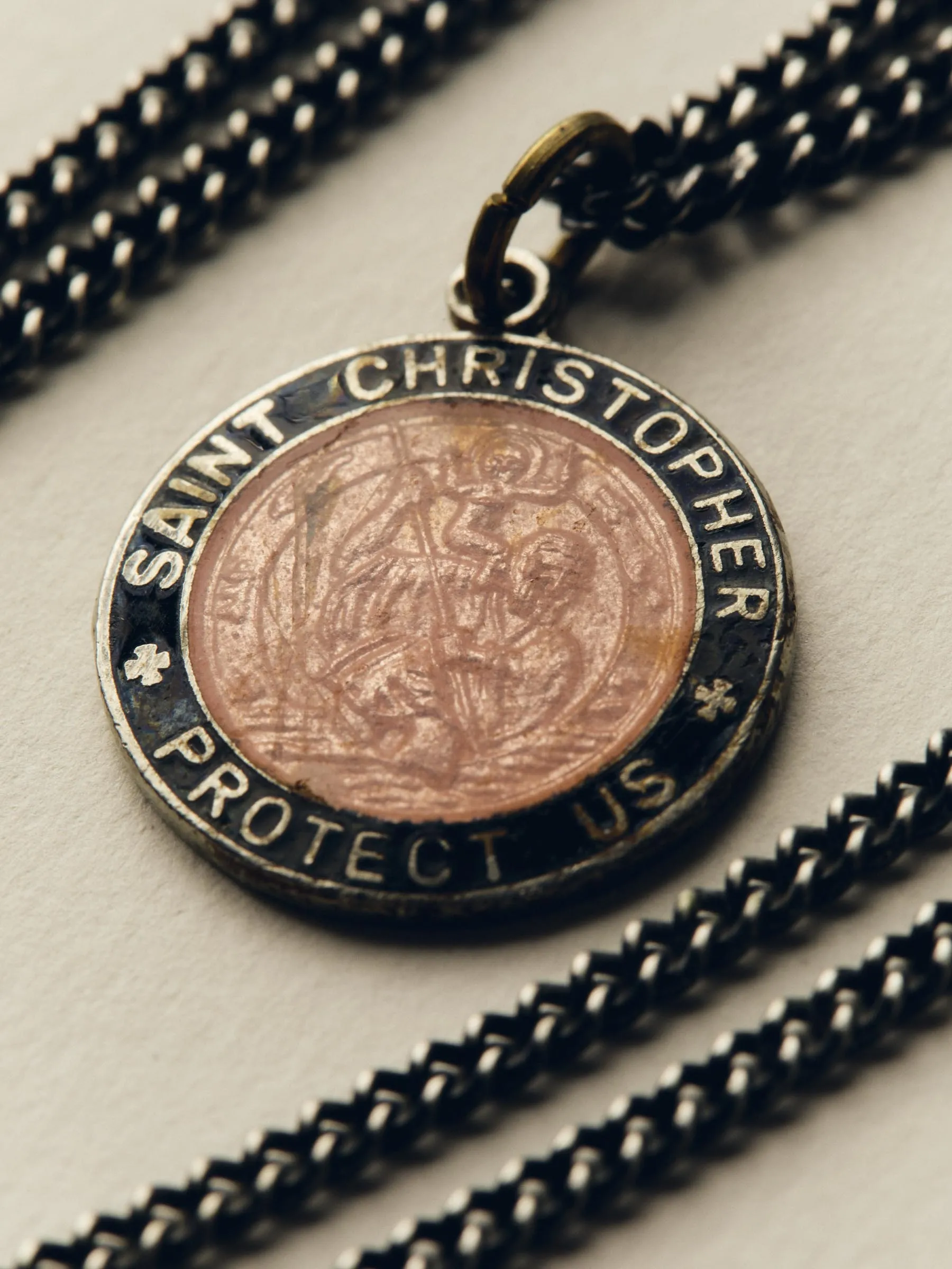 vintage "st. christopher" medal pendant sold by Imogene + Willie product image thumbnail 2