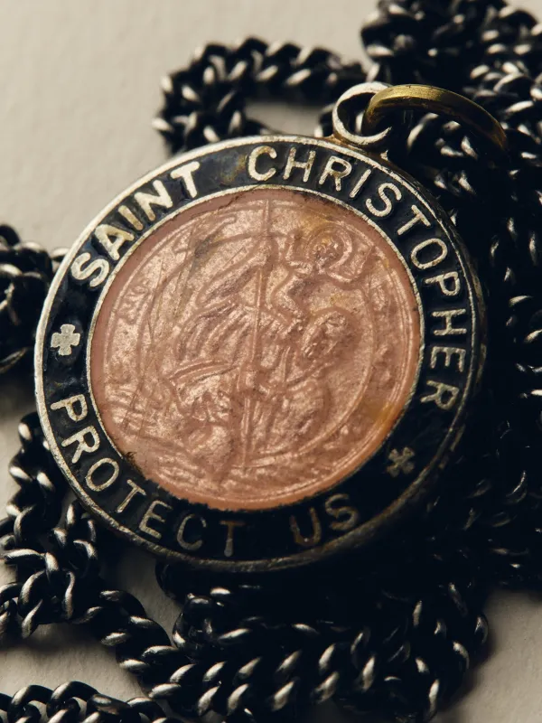 vintage "st. christopher" medal pendant made by Imogene + Willie