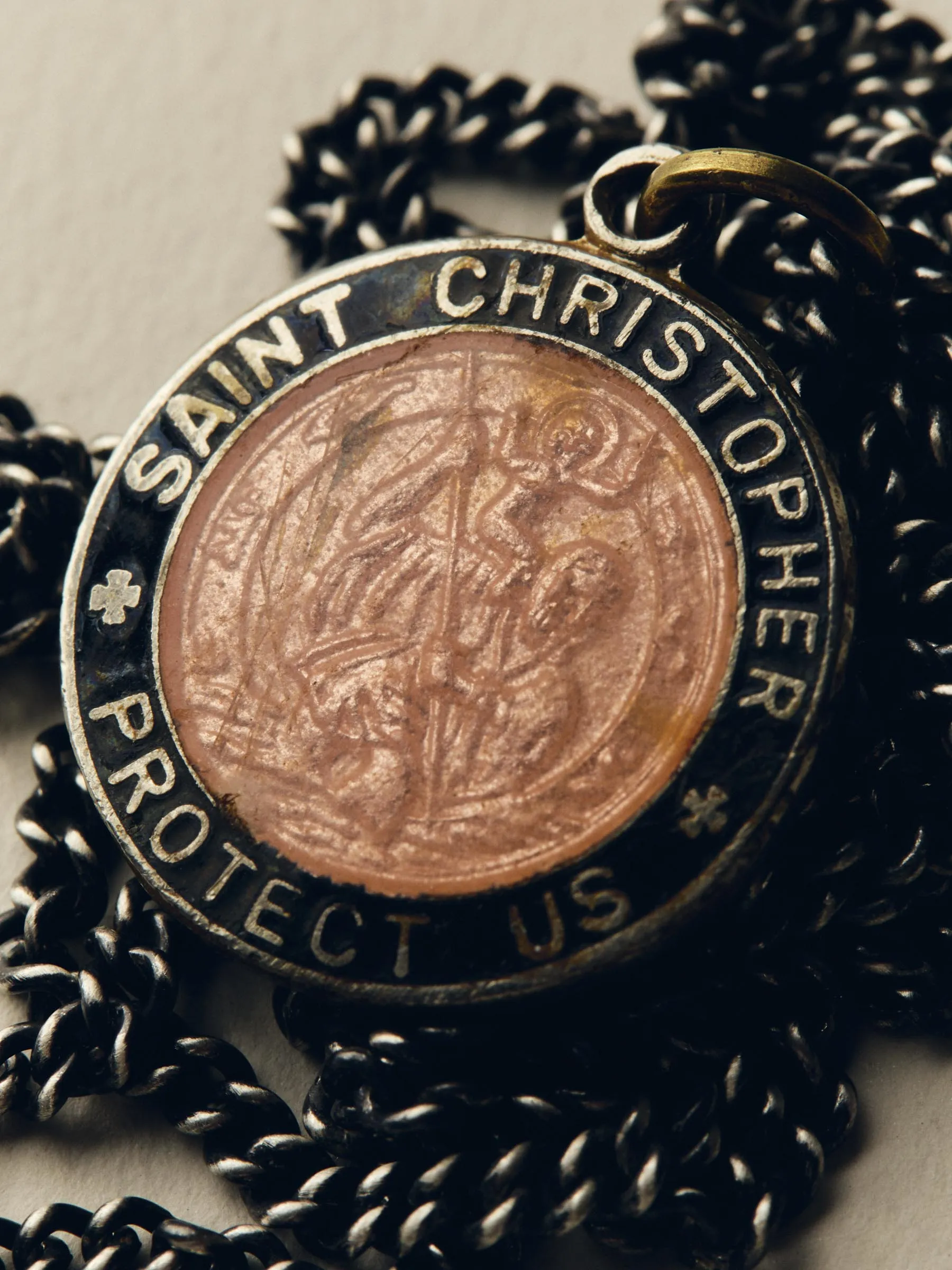 vintage "st. christopher" medal pendant sold by Imogene + Willie