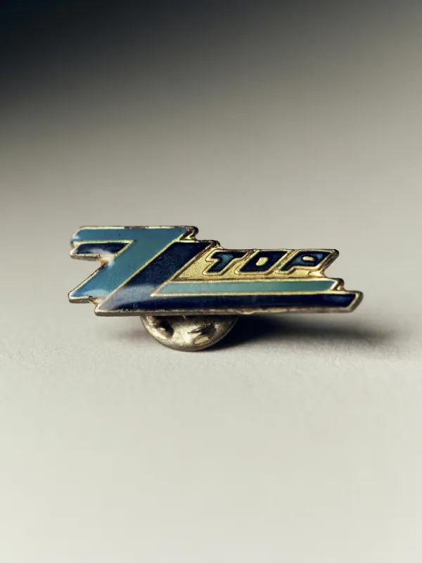 vintage 80's zz top pin made by Imogene + Willie