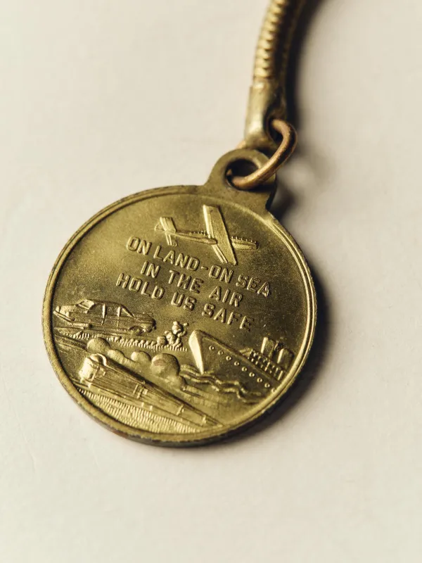 vintage 1950's st. christopher key chain made by Imogene + Willie