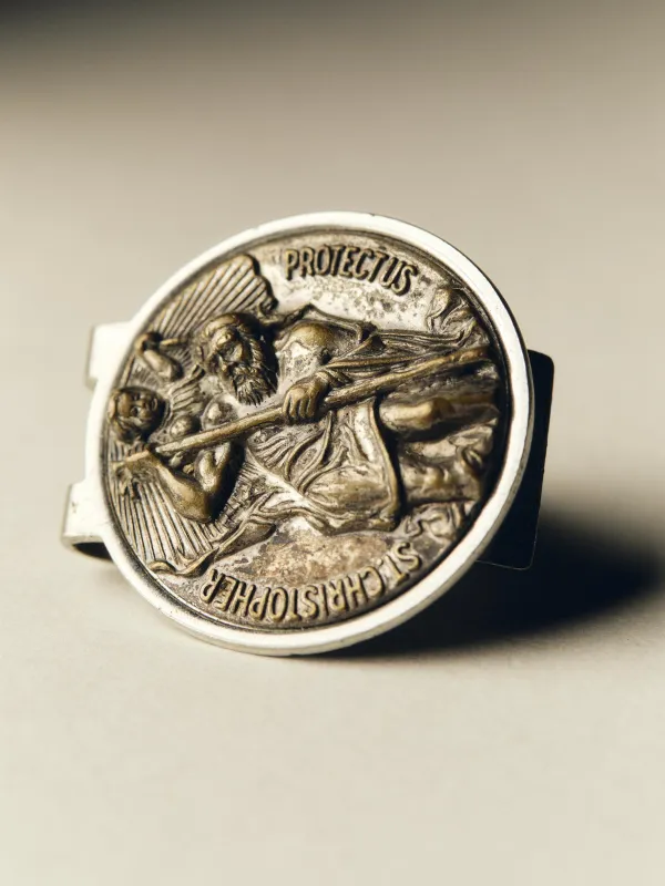 vintage st. christopher money clip made by Imogene + Willie