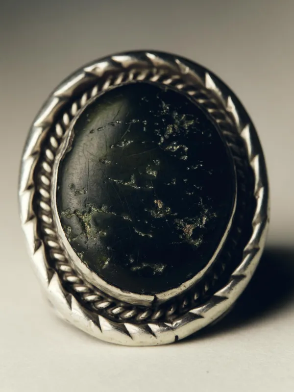 vintage harvey-era navajo turquoise ring made by Imogene + Willie