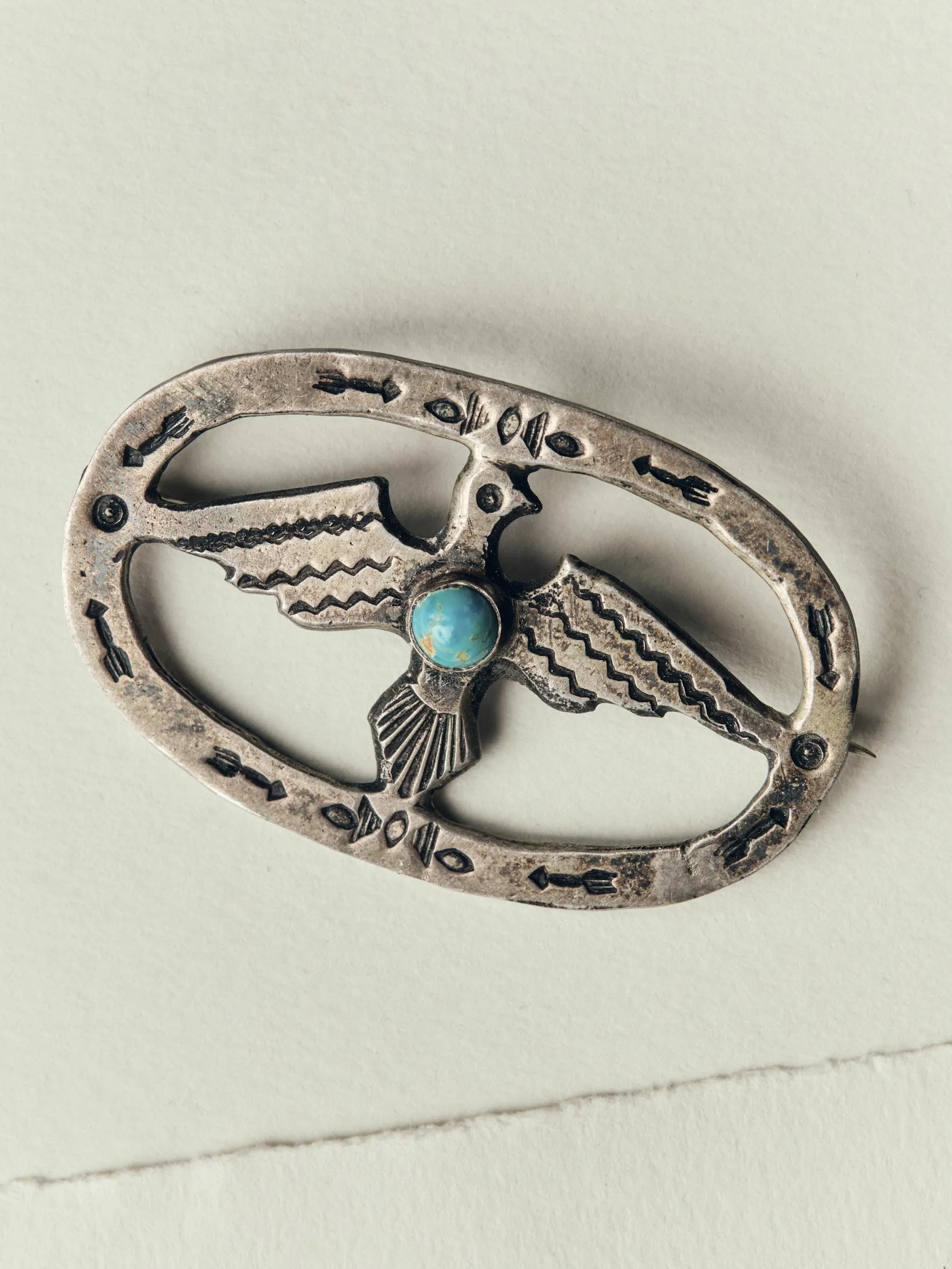 vintage harvey-era thunderbird pin sold by Imogene + Willie