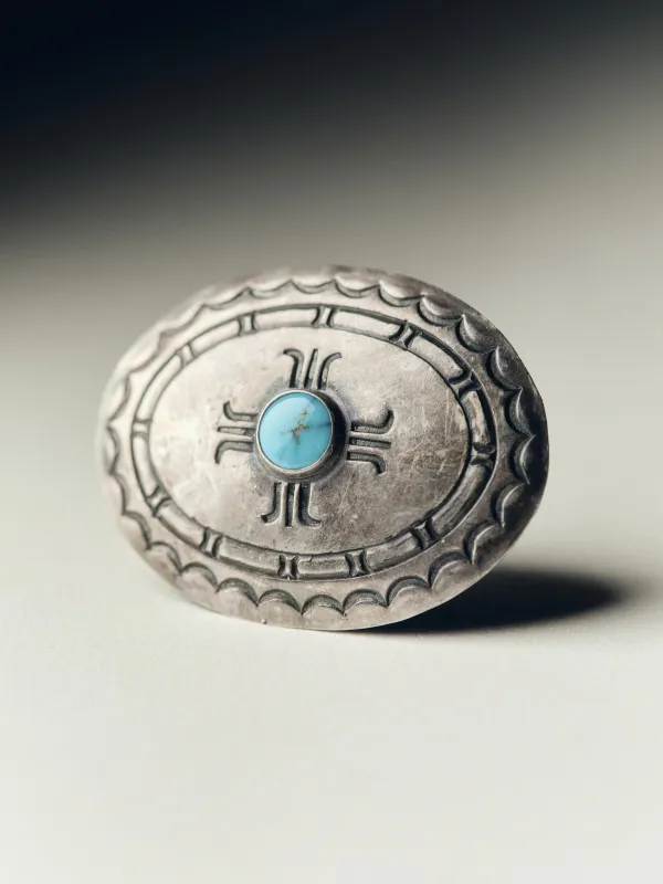 vintage navajo oval concho pin made by Imogene + Willie