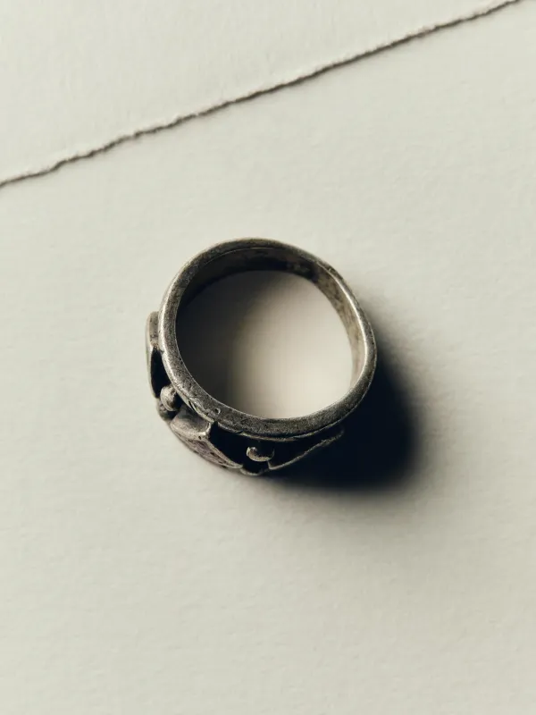 vintage trading post-era cigar band ring made by Imogene + Willie