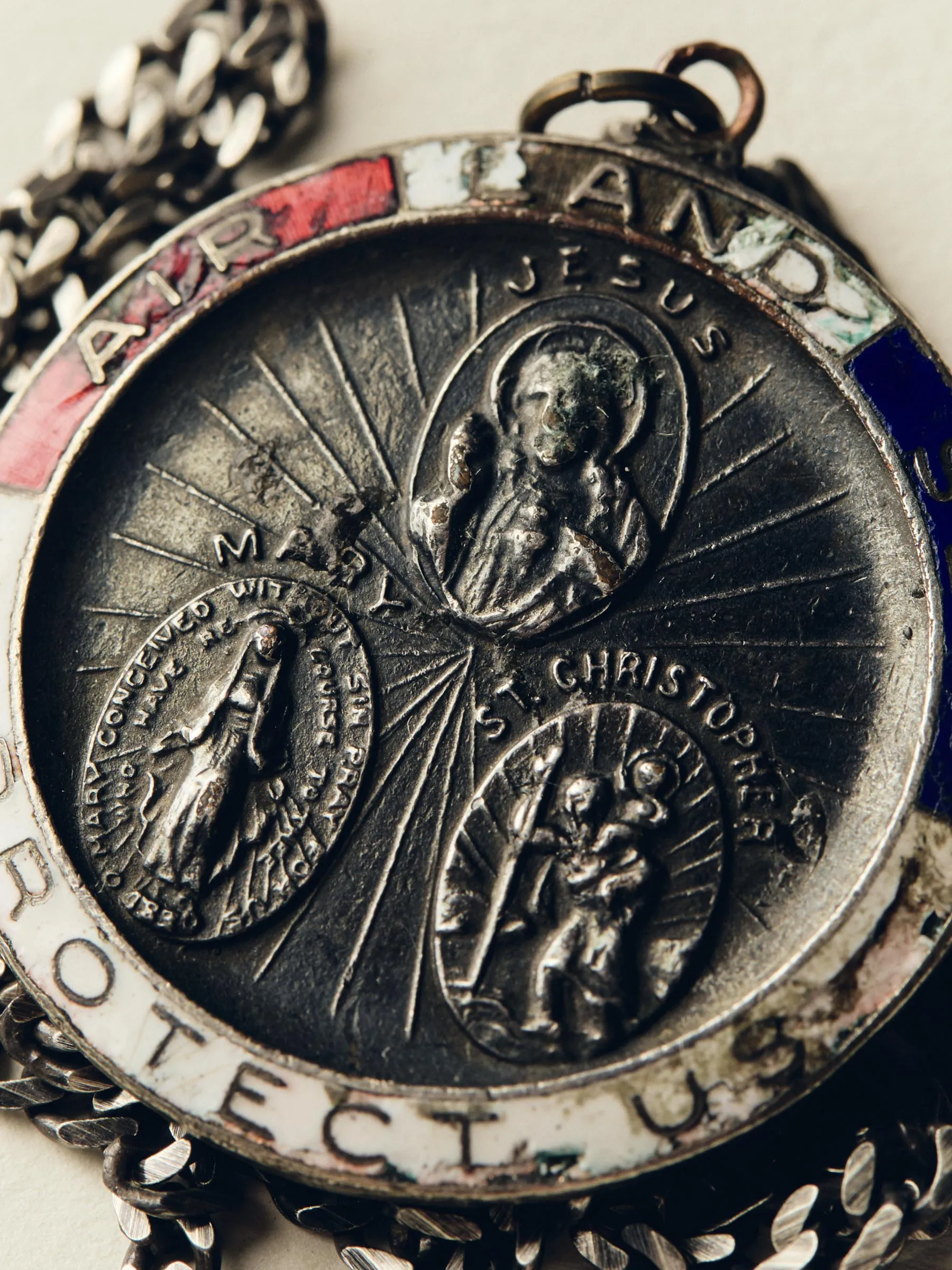 vintage "st. christopher" medal pendant sold by Imogene + Willie