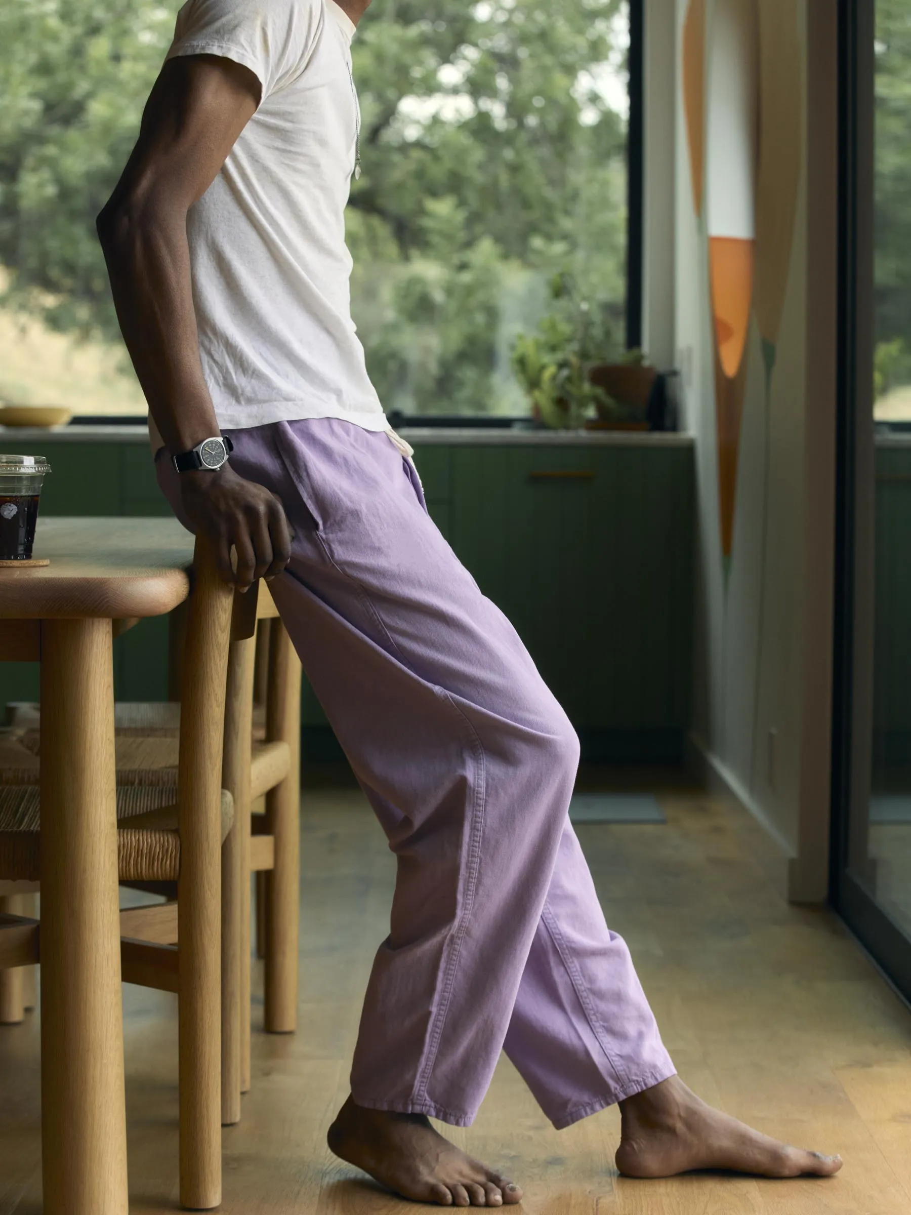 lounge pant in lilac sold by Imogene + Willie product image thumbnail 3