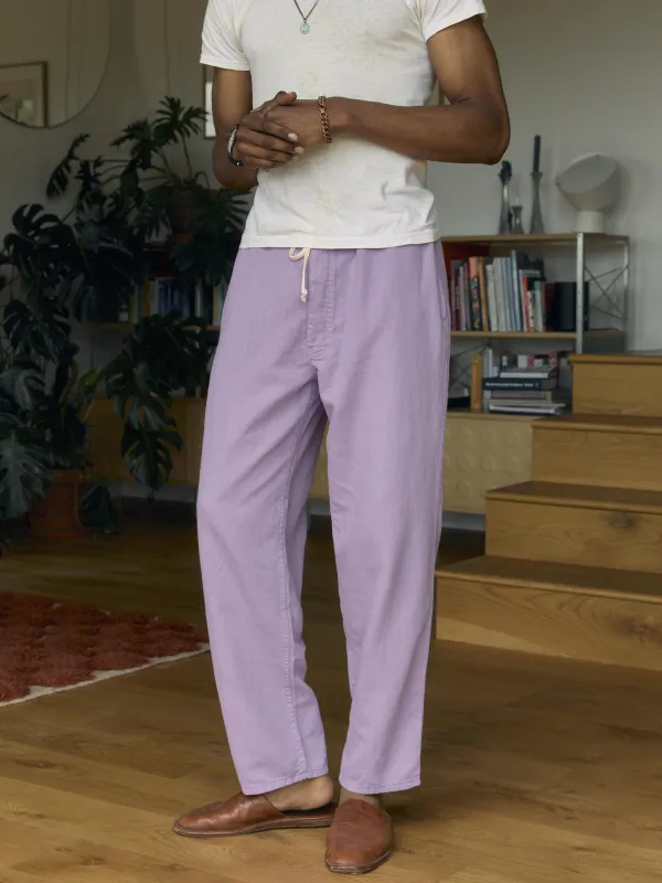 lounge pant in lilac made by Imogene + Willie