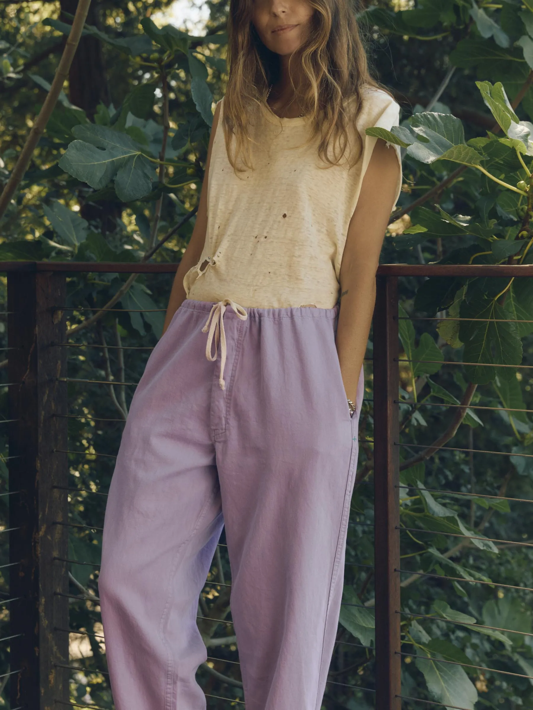 lounge pant in lilac sold by Imogene + Willie product image thumbnail 3