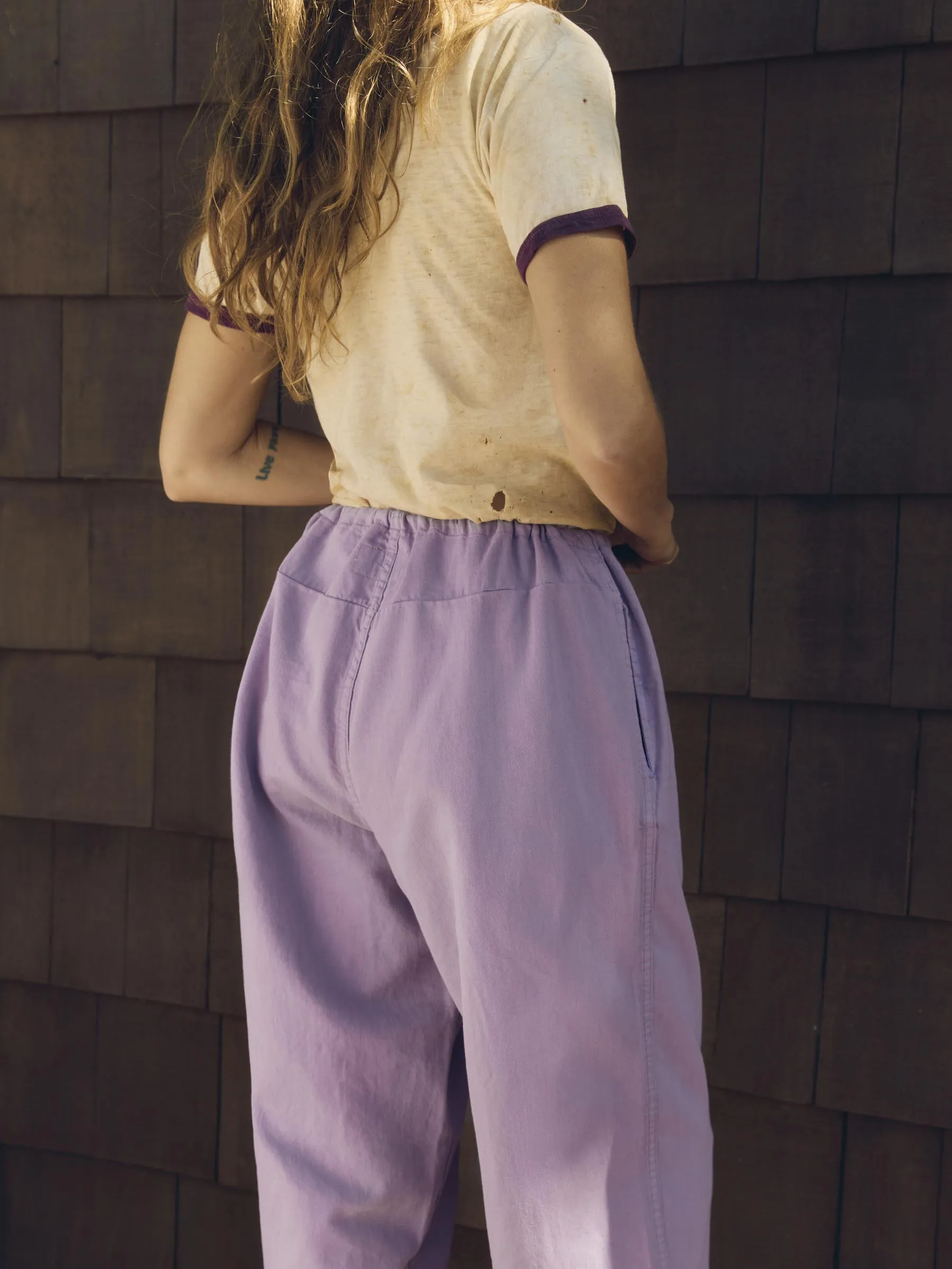 lounge pant in lilac sold by Imogene + Willie product image thumbnail 4